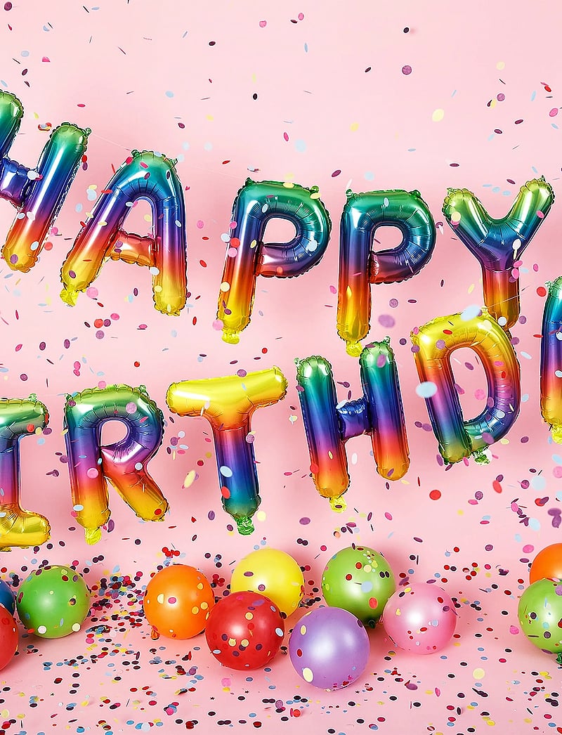 IPK - Happy Birthday Letter Foil Balloon Rainbow - partybedarf - multi color - 0