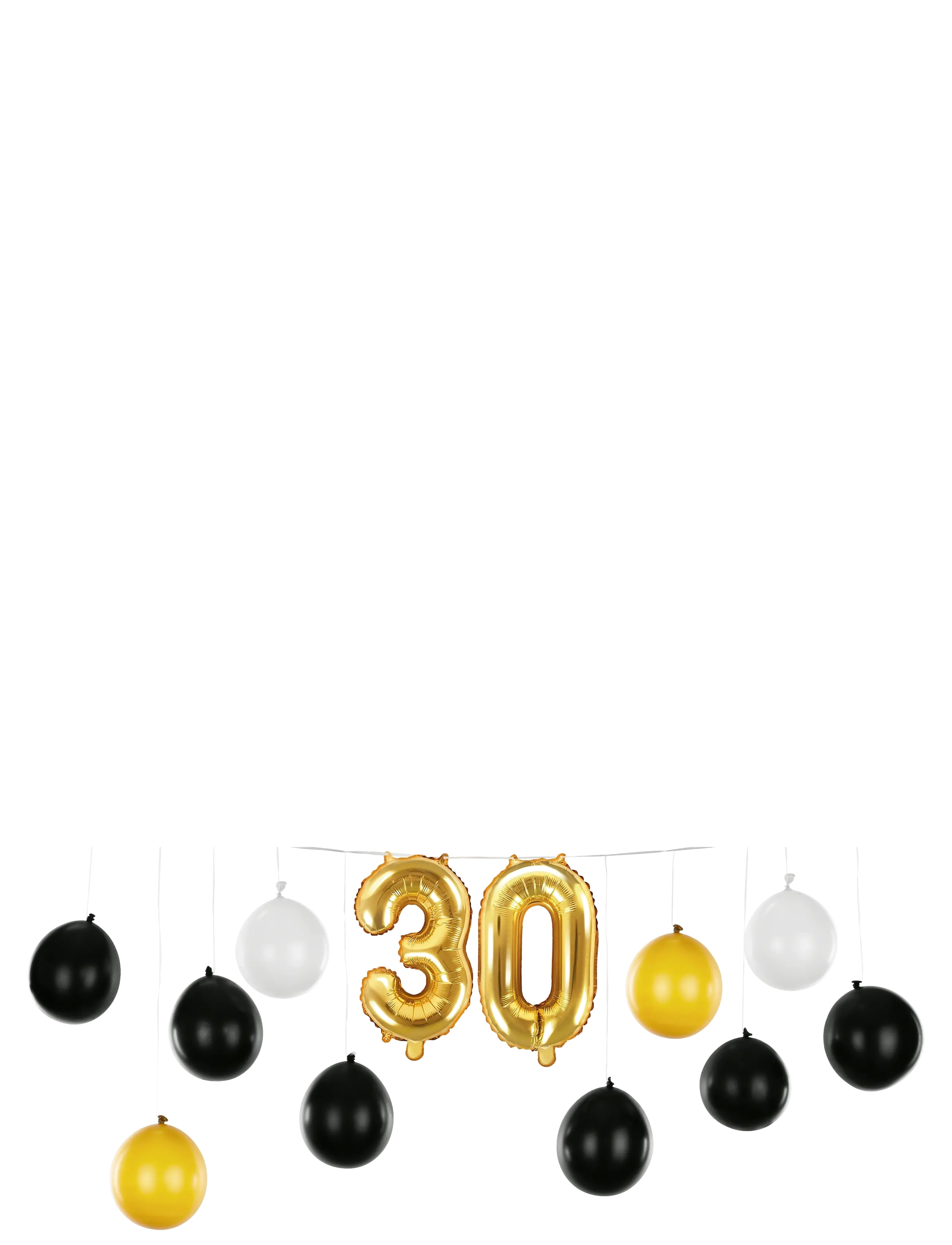 IPK Diy Balloon Garland 30 Years, 0, Spielzeug, Schwarz - Children's Birthday, Kinder