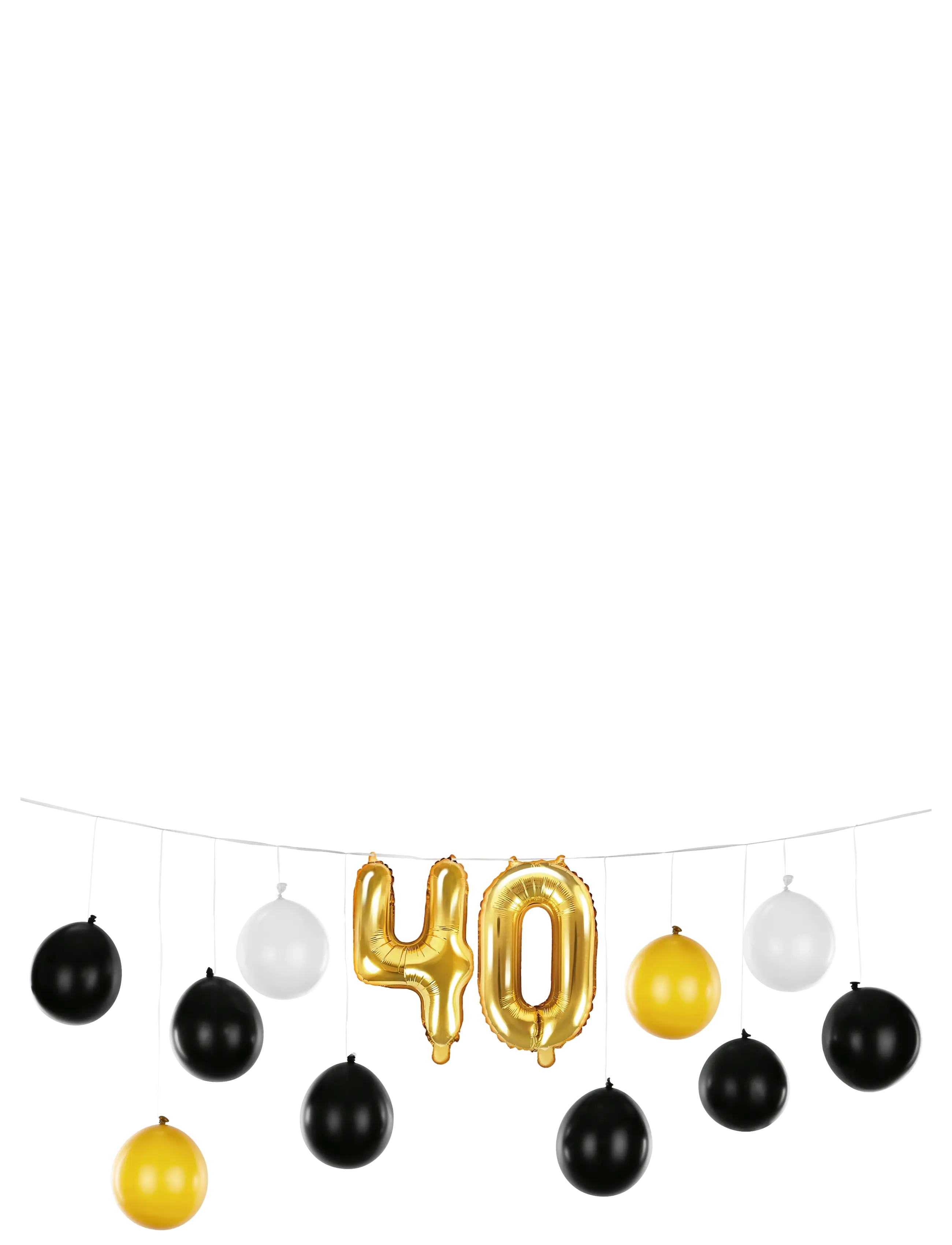 IPK Diy Balloon Garland 40 Years, 0, Spielzeug, Schwarz - Children's Birthday, Kinder