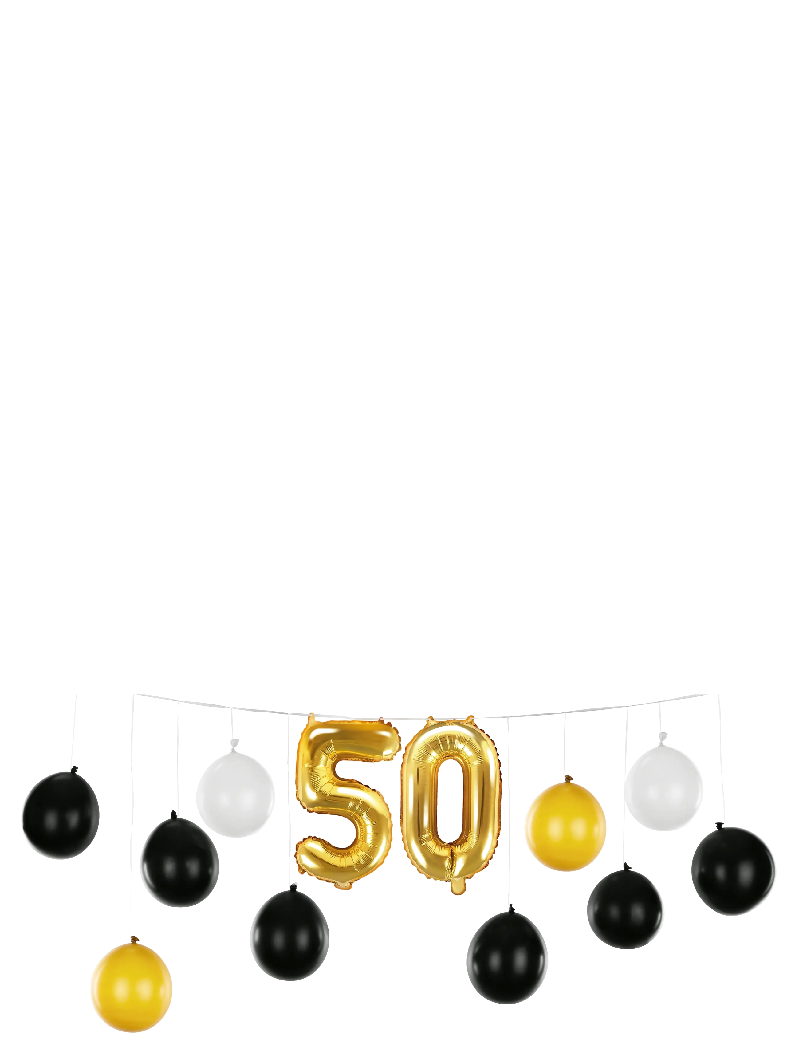 IPK Diy Balloon Garland 50 Years, 0, Spielzeug, Schwarz - Children's Birthday, Kinder