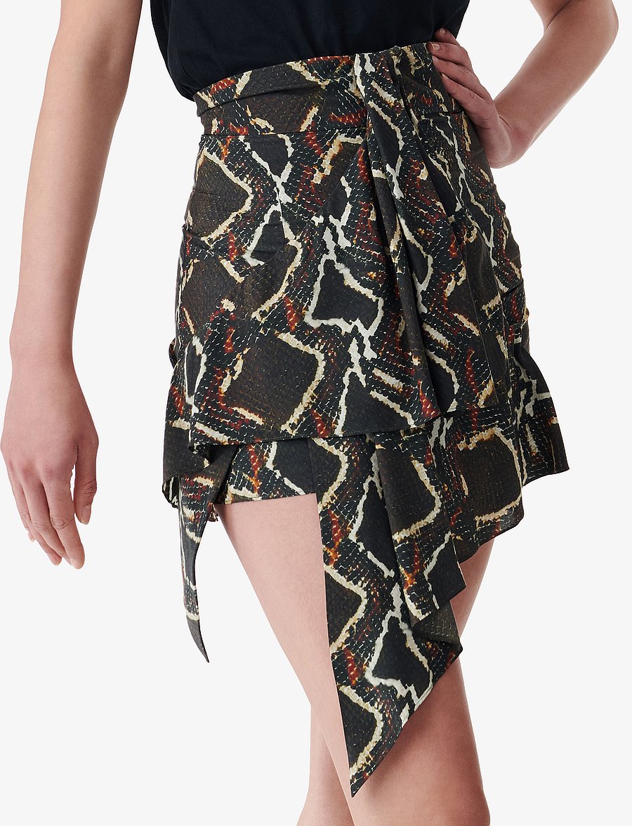 IRO - ADOUNA - korte nederdele - black/brown - 4