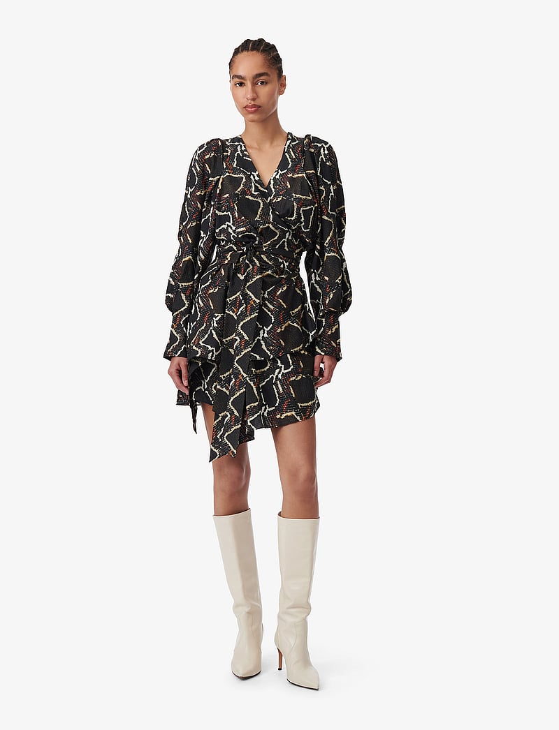 IRO - ALOULI - korta klänningar - black/brown - 0