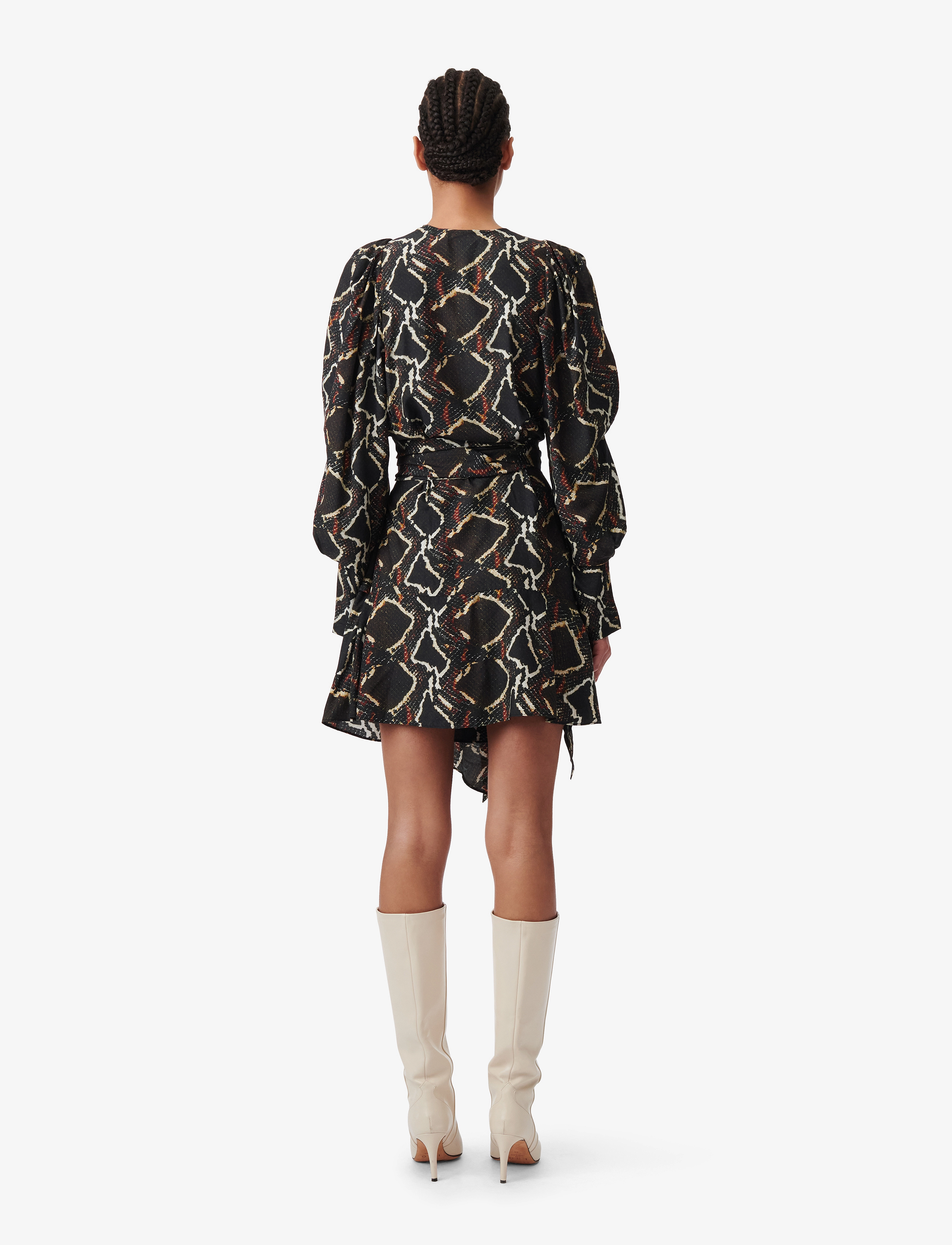 IRO - ALOULI - korte kjoler - black/brown - 3