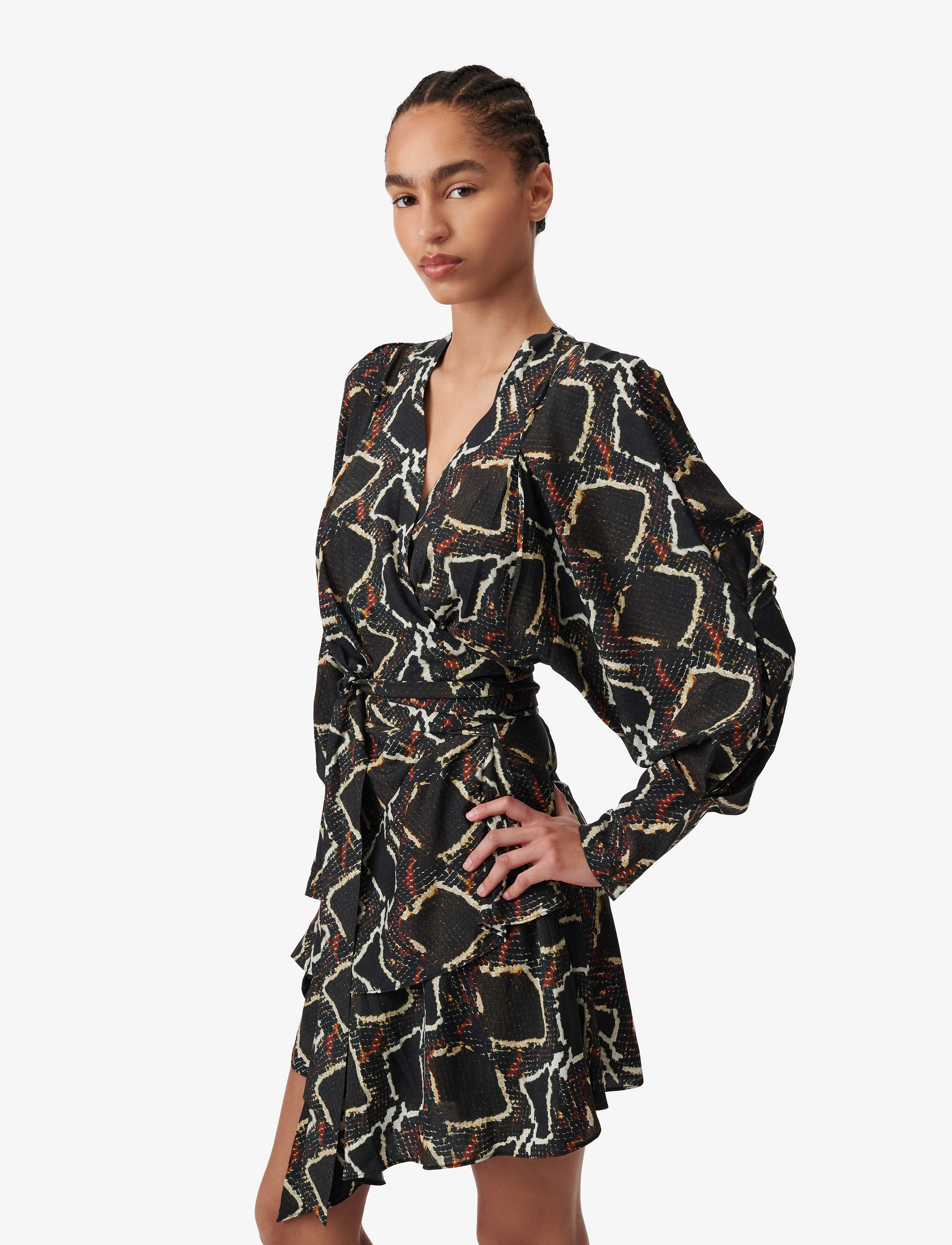 IRO - ALOULI - korte kjoler - black/brown - 4