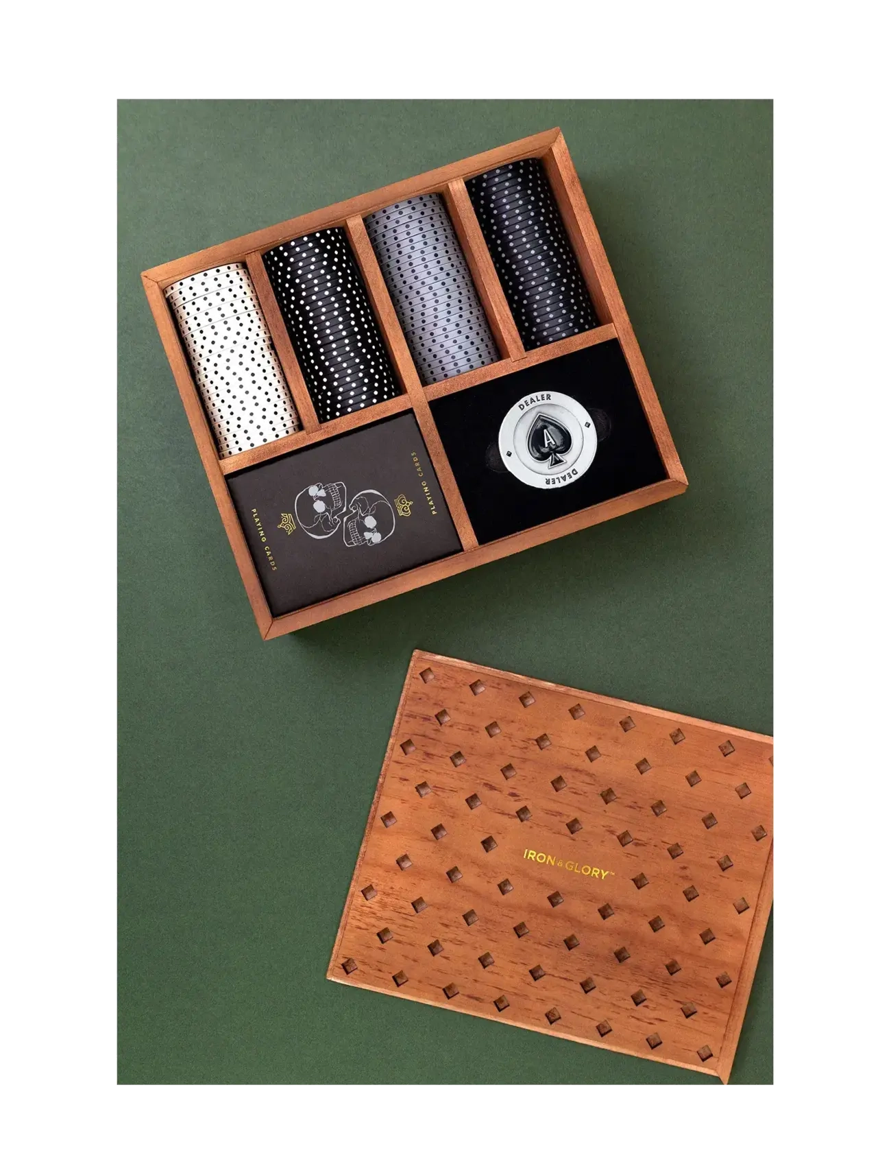 Iron & Glory - Poker Set Dead Man's Hånd - fødselsdagsgaver - brown - 5