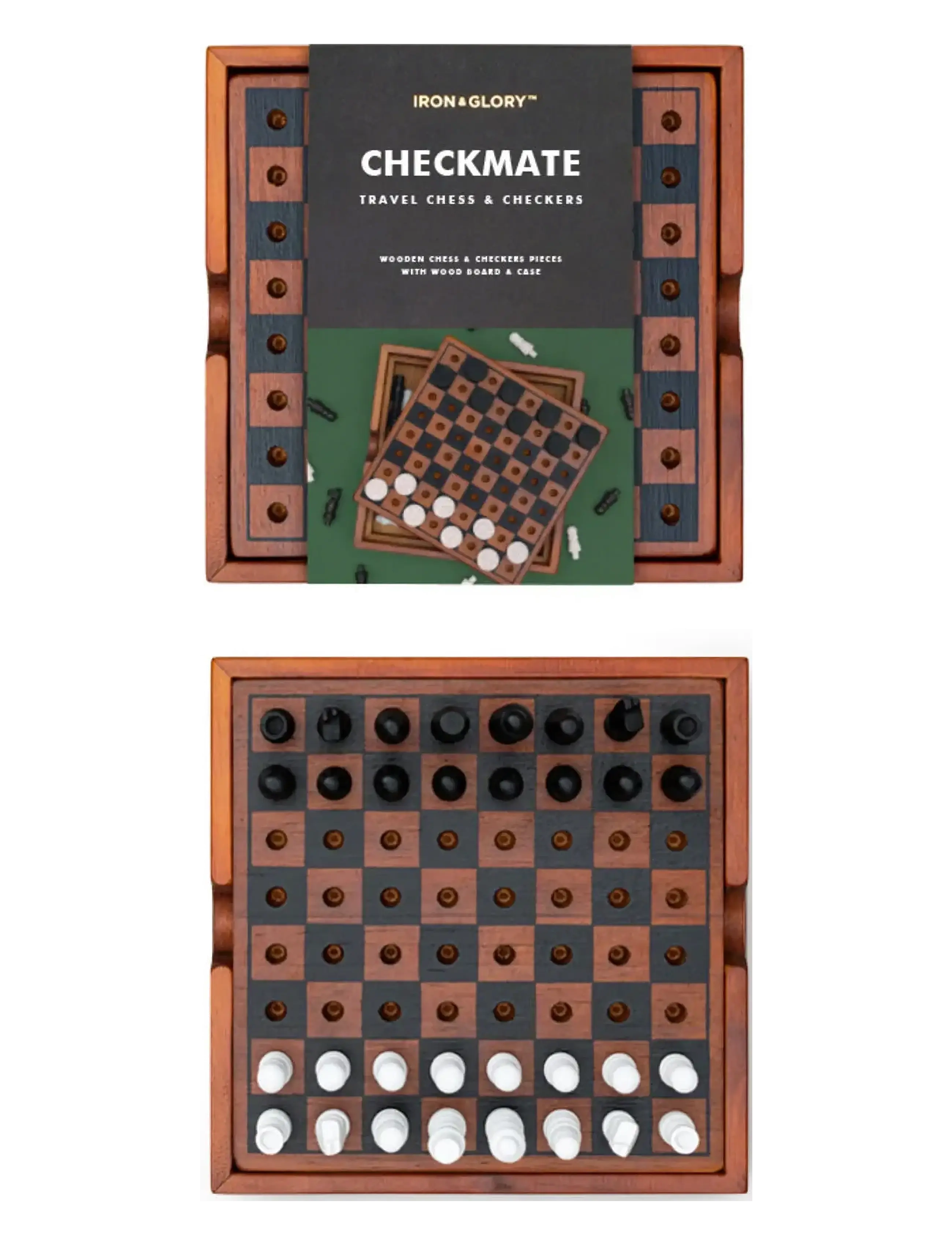 Iron & Glory - Puupeli Shakki & Dame - osta hinnan perusteella - brown - 1