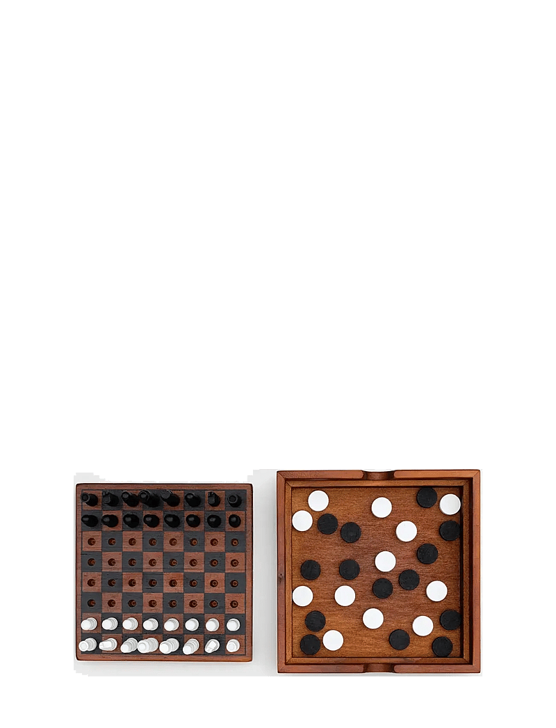 Iron & Glory - Wooden Game Chess & Checker - osta hinna alusel - brown - 3