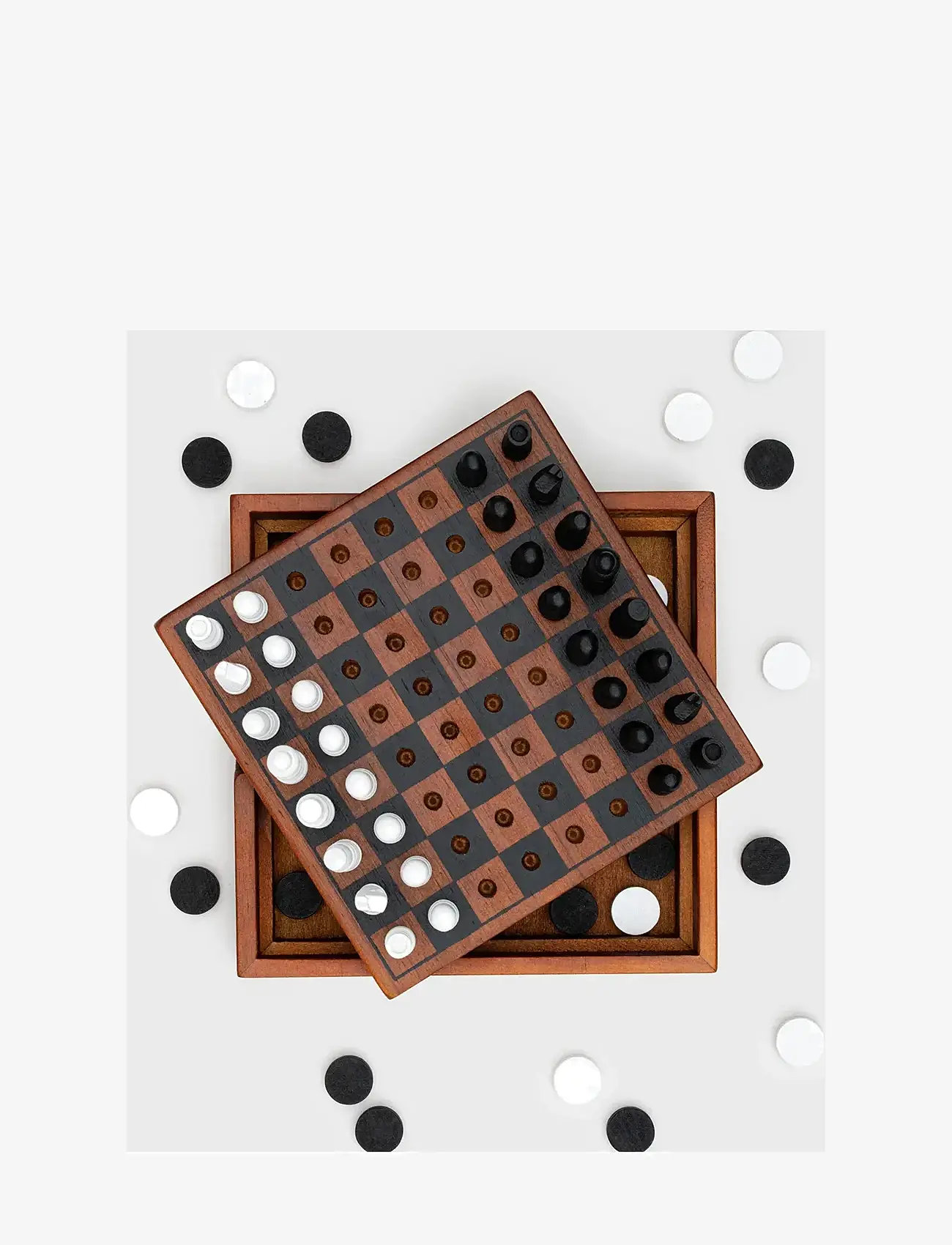 Iron & Glory - Wooden Game Chess & Checker - osta hinna alusel - brown - 5