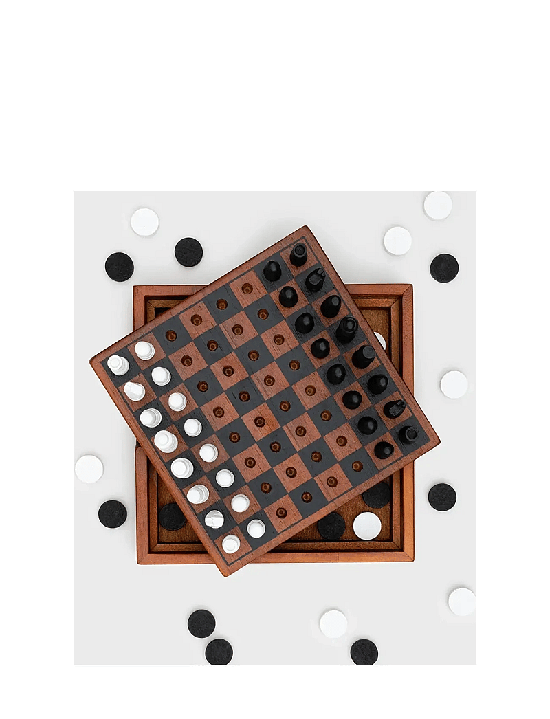 Iron & Glory - Wooden Game Chess & Checker - osta hinna alusel - brown - 5
