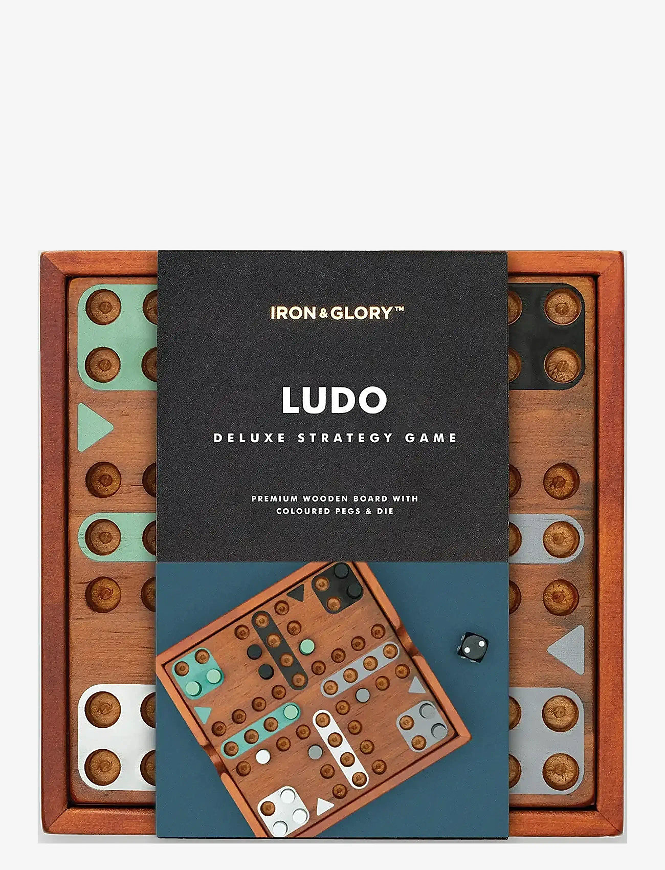 Iron & Glory - Wooden Game Ludo - mängud ja pusled - brown - 0