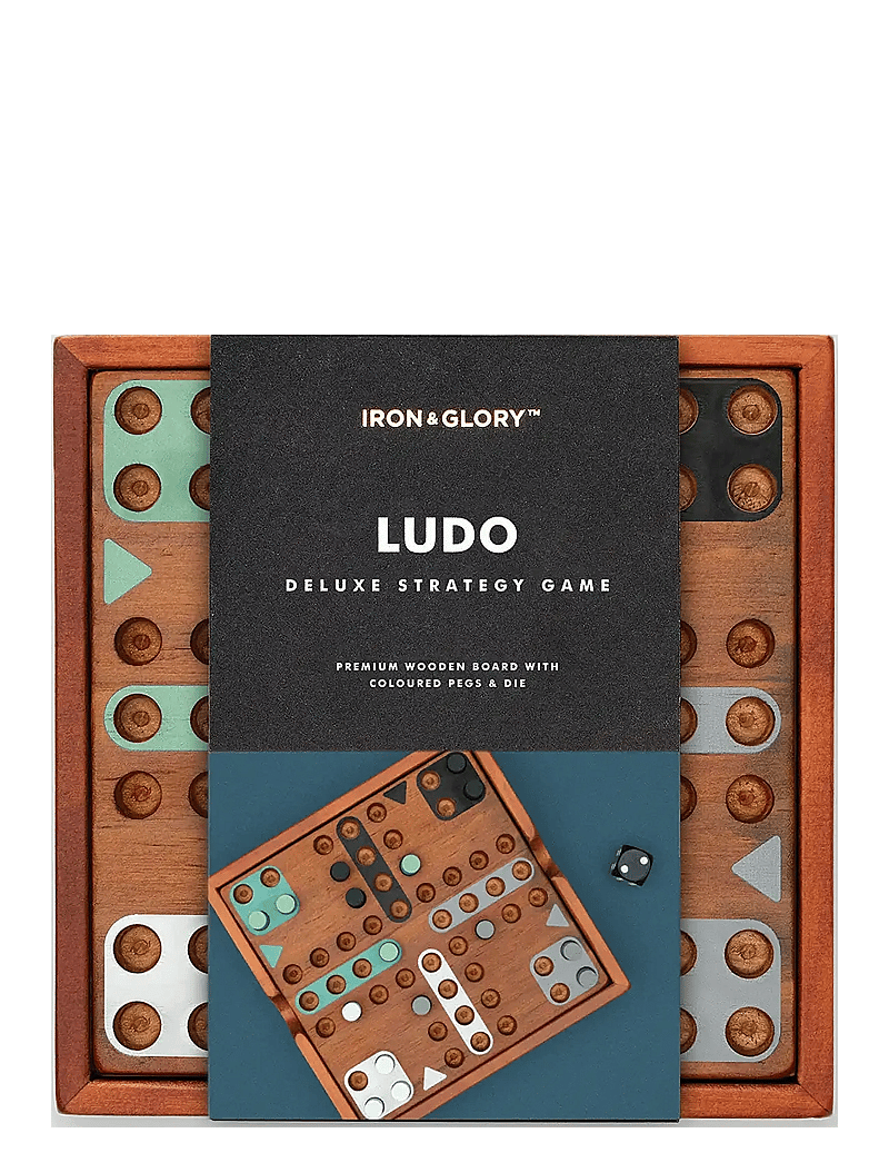 Iron & Glory - Wooden Game Ludo - mängud ja pusled - brown - 0
