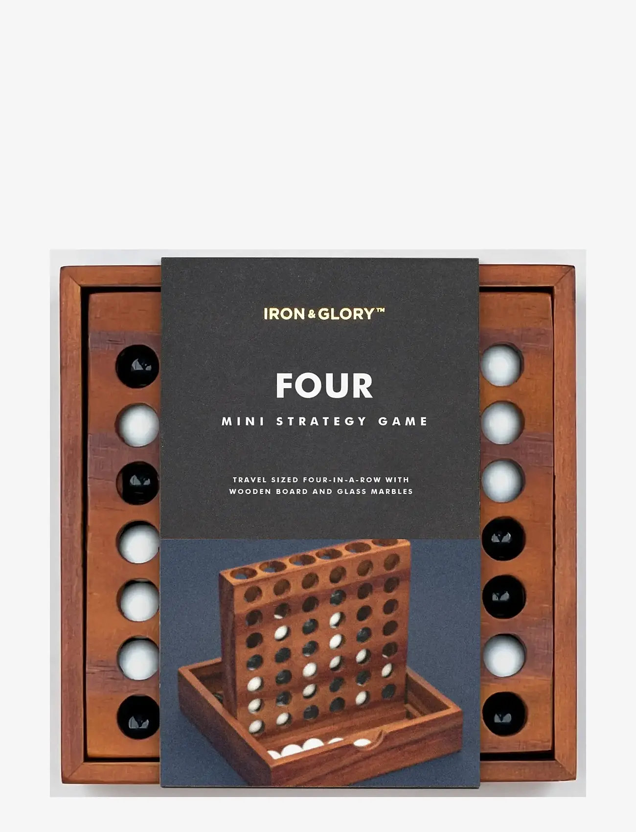 Iron & Glory - Träspel Four- fyra i rad - brettspiele - brown - 0