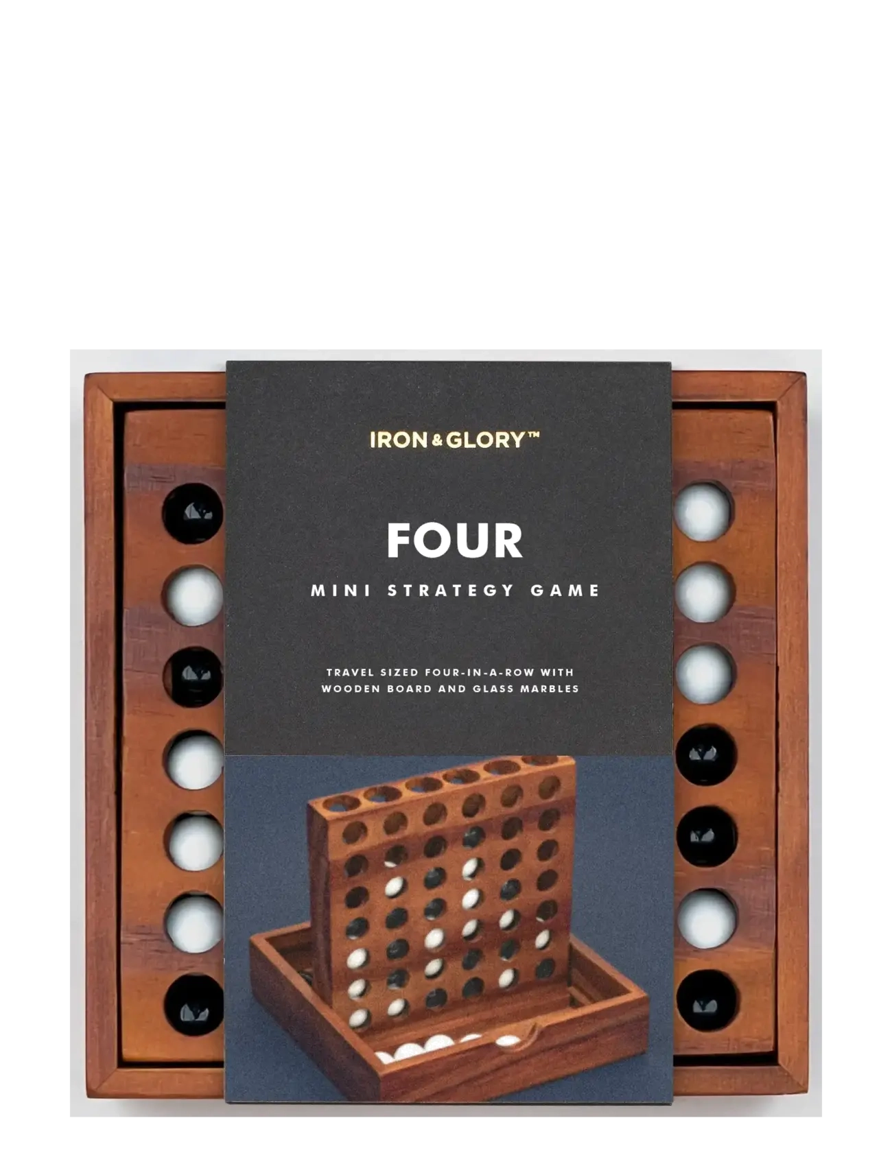 Iron & Glory Träspel Four- fyra i rad - 4 for 3 - BROWN / brown