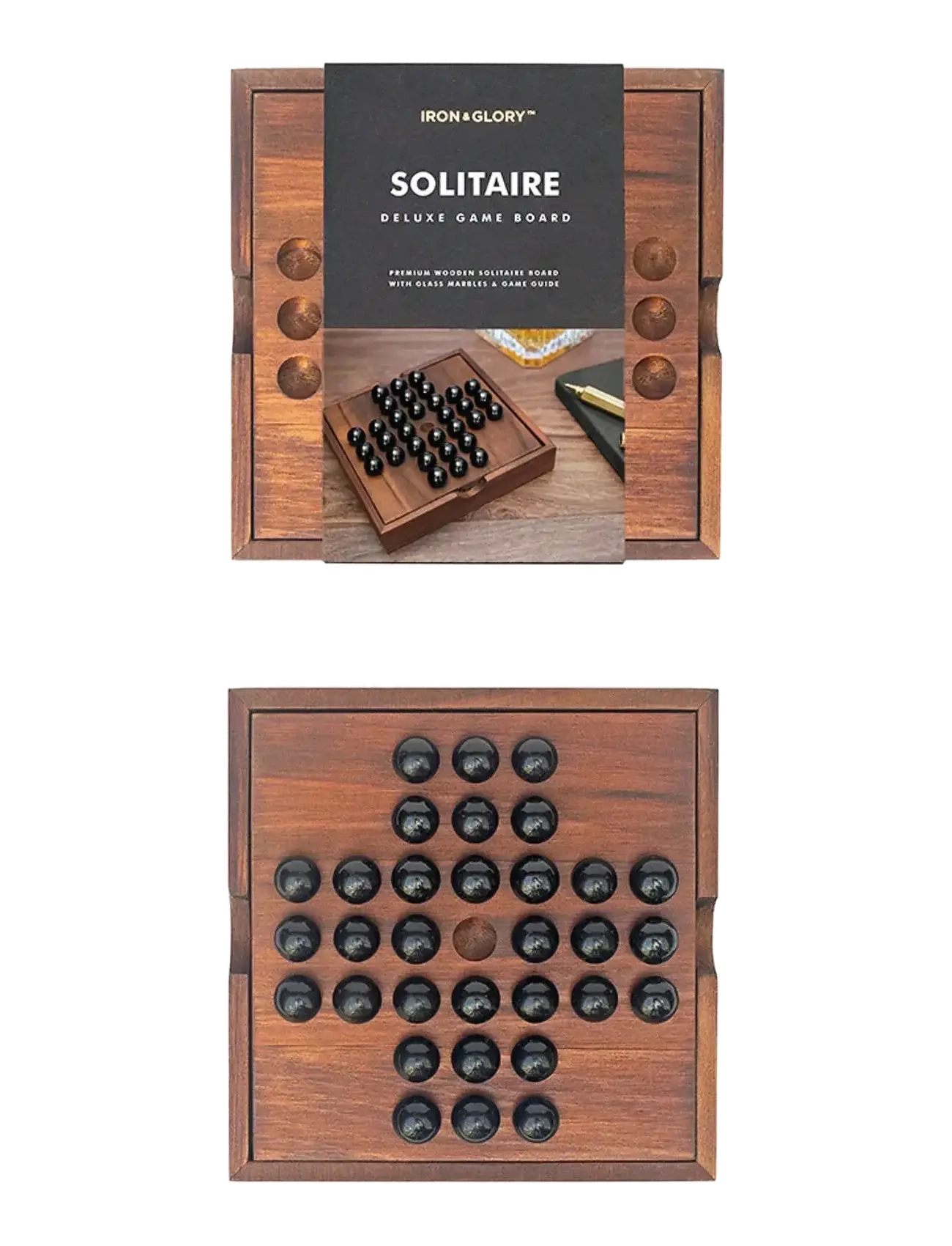 Iron & Glory - wooden Game Solitaire - madalaimad hinnad - brown - 2