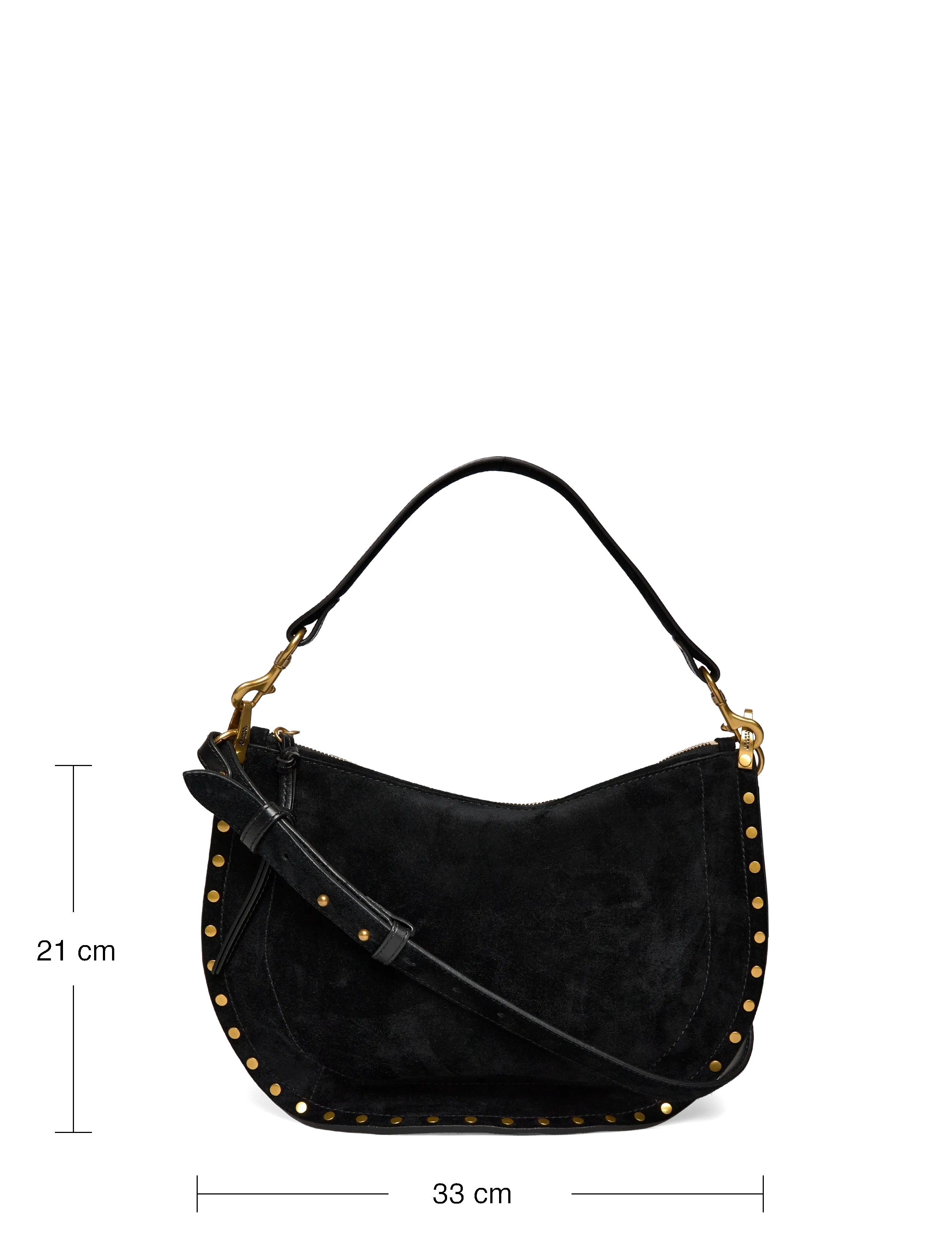 Isabel Marant - Oskan Moon leather shoulder bag - black - 3