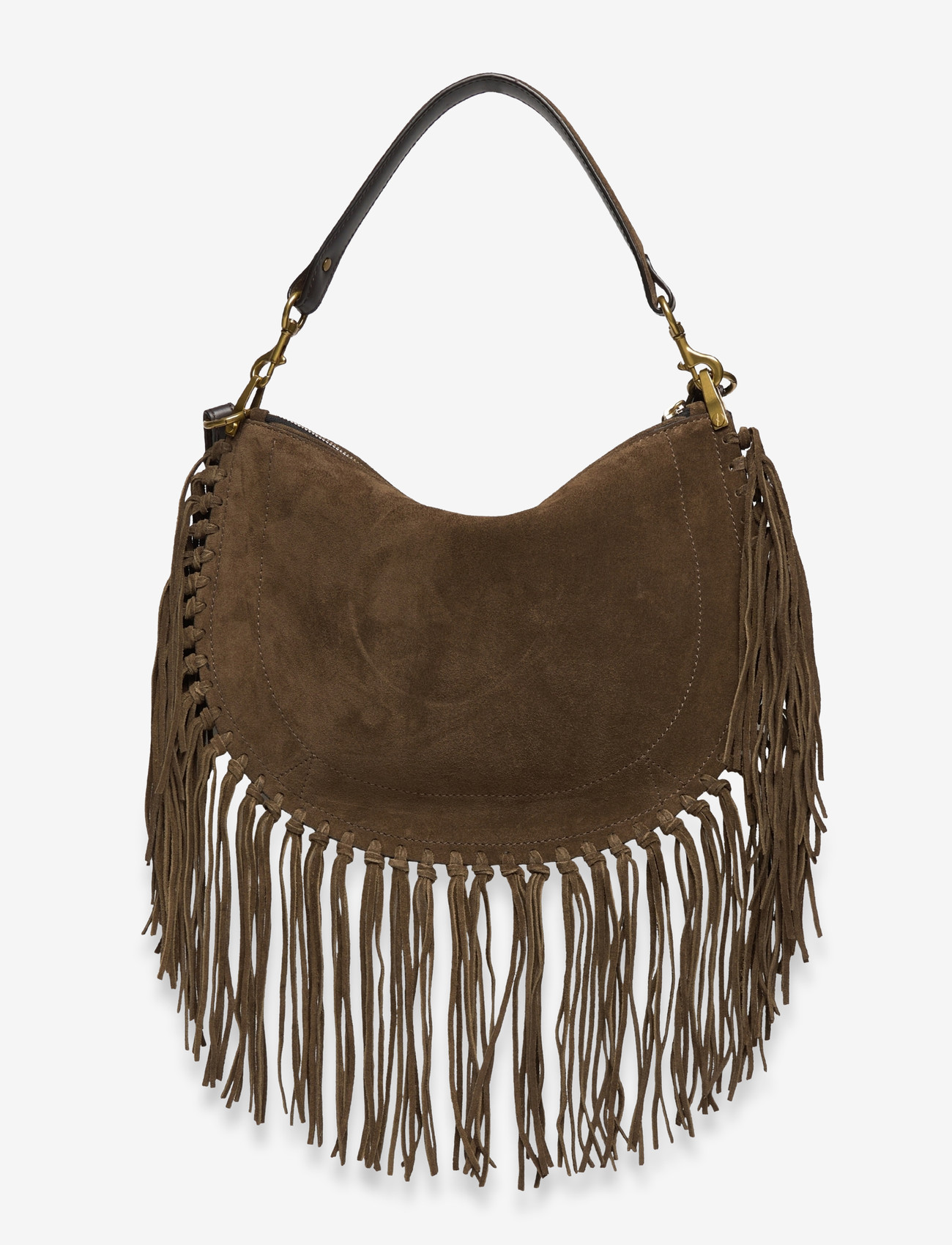 Isabel Marant - Oskan Moon leather shoulder bag - fashion trends - brown - 1