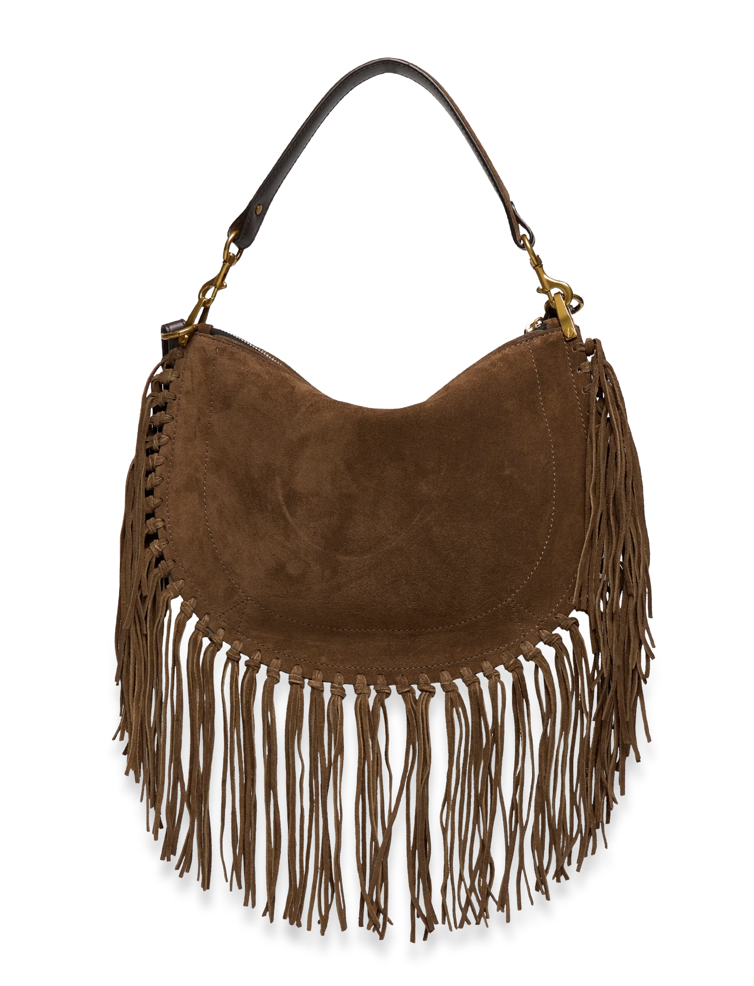 Isabel Marant - Oskan Moon leather shoulder bag - fashion trends - brown - 1