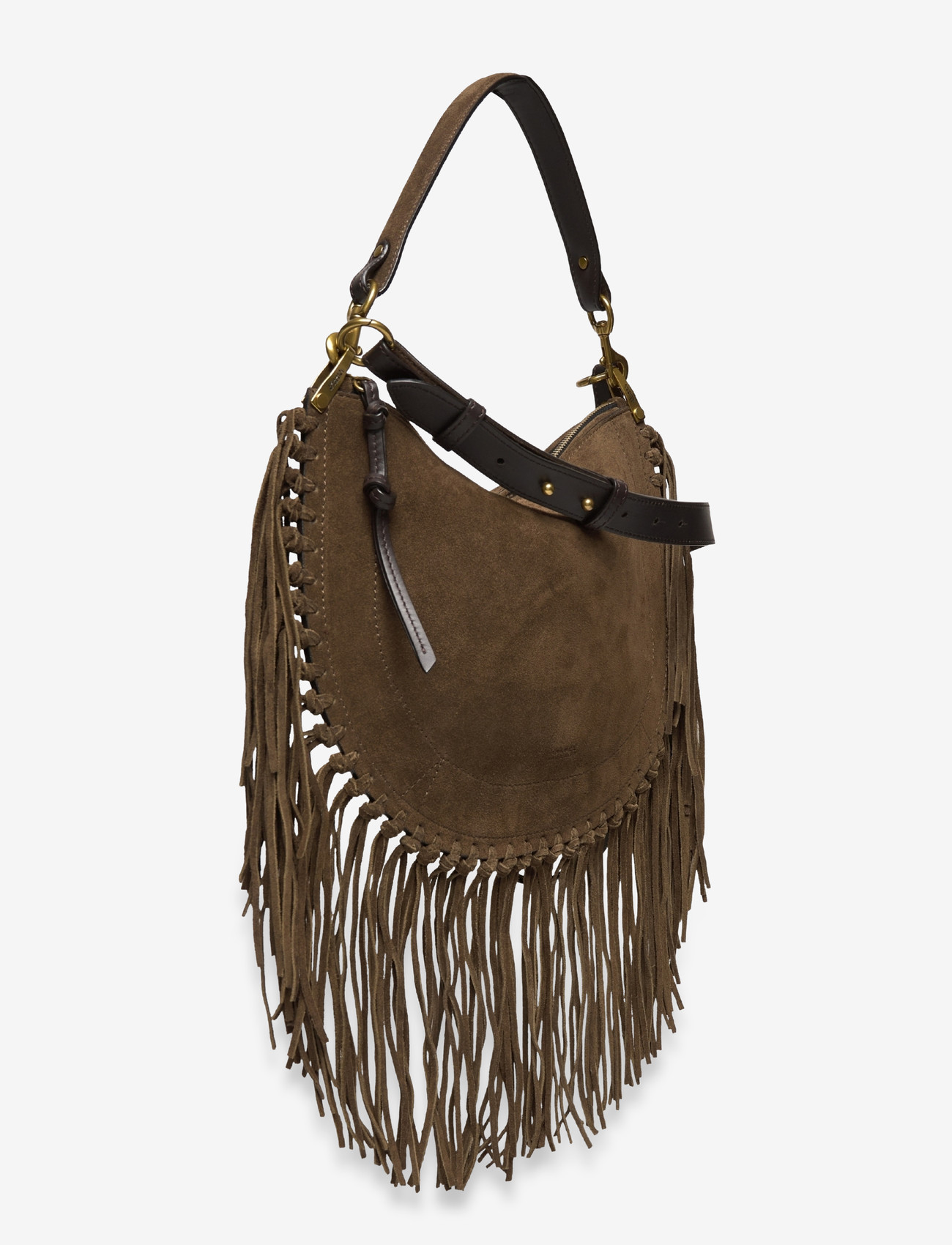 Isabel Marant - Oskan Moon leather shoulder bag - fashion trends - brown - 2