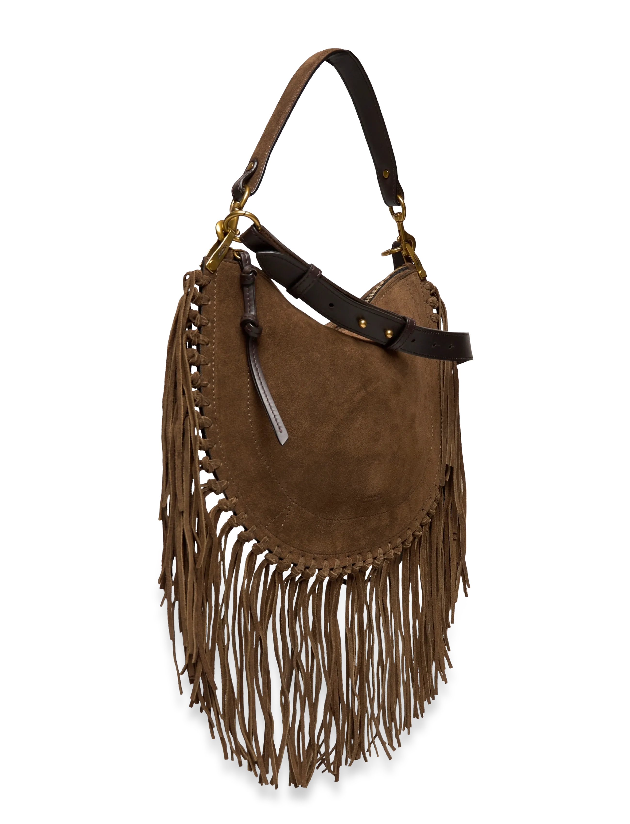 Isabel Marant - Oskan Moon leather shoulder bag - fashion trends - brown - 2