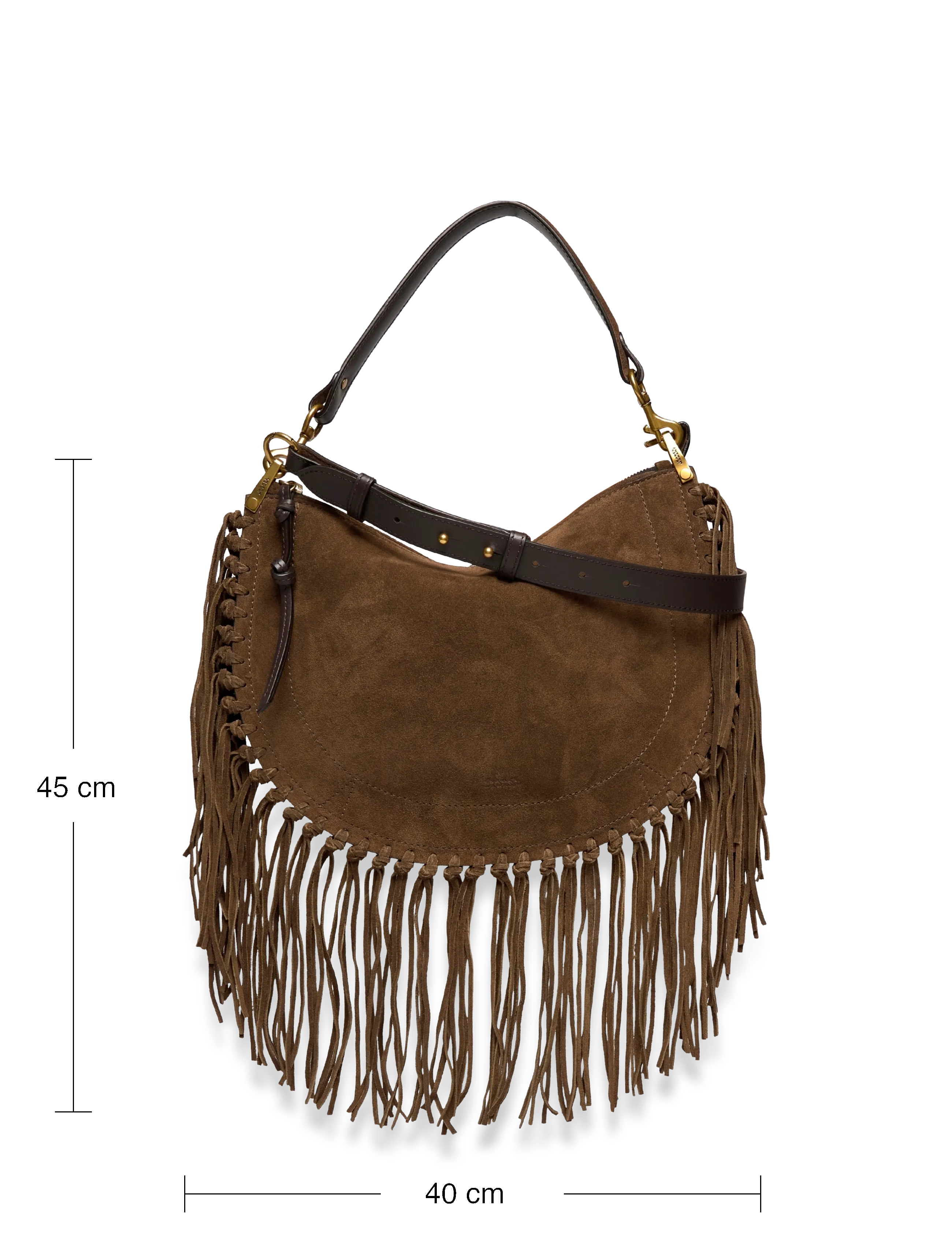 Isabel Marant - Oskan Moon leather shoulder bag - fashion trends - brown - 3