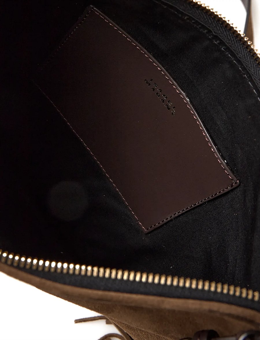 Isabel Marant - Oskan Moon leather shoulder bag - modetrends - brown - 4