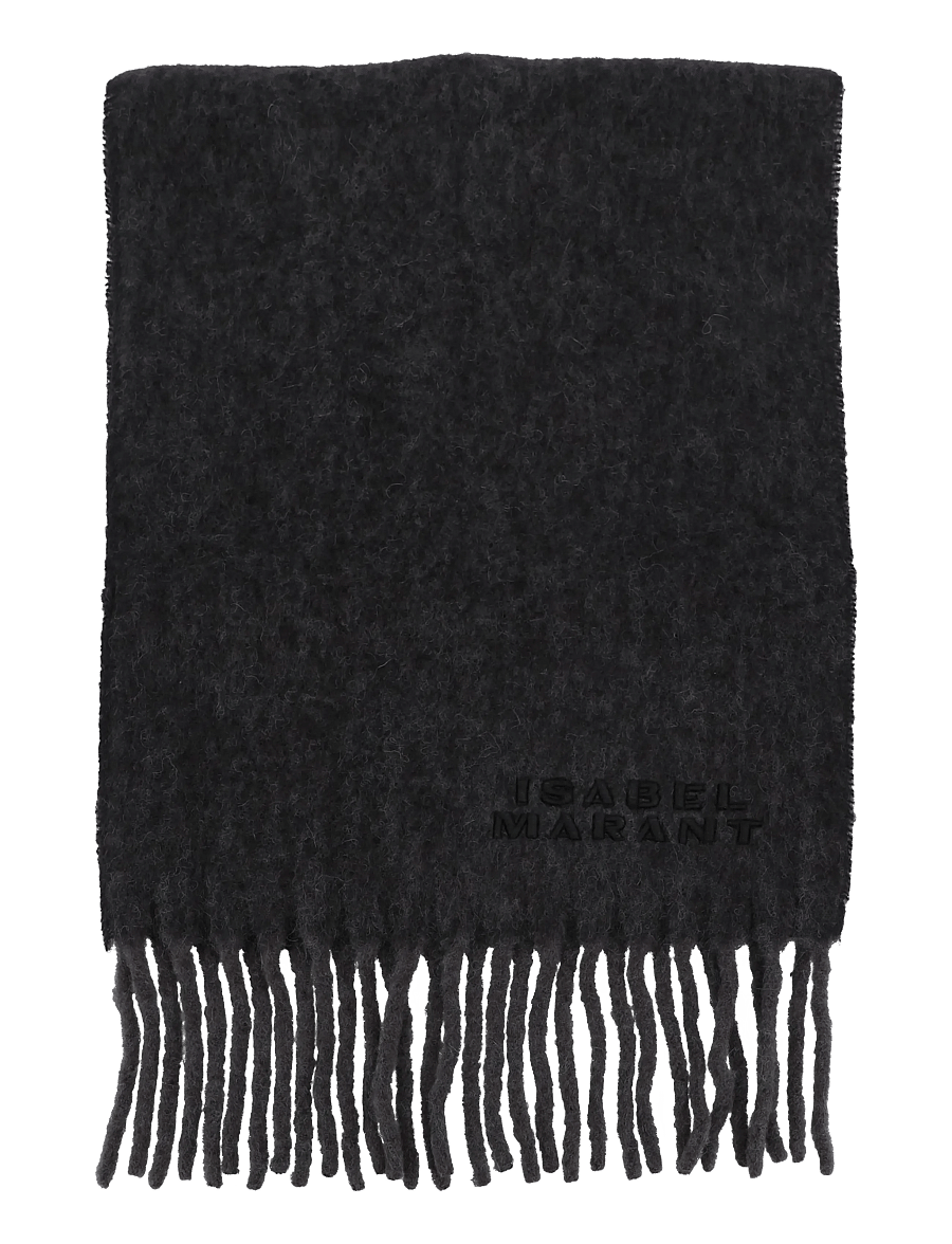 Isabel Marant - Firny Scarf - winter scarves - dark grey - 0