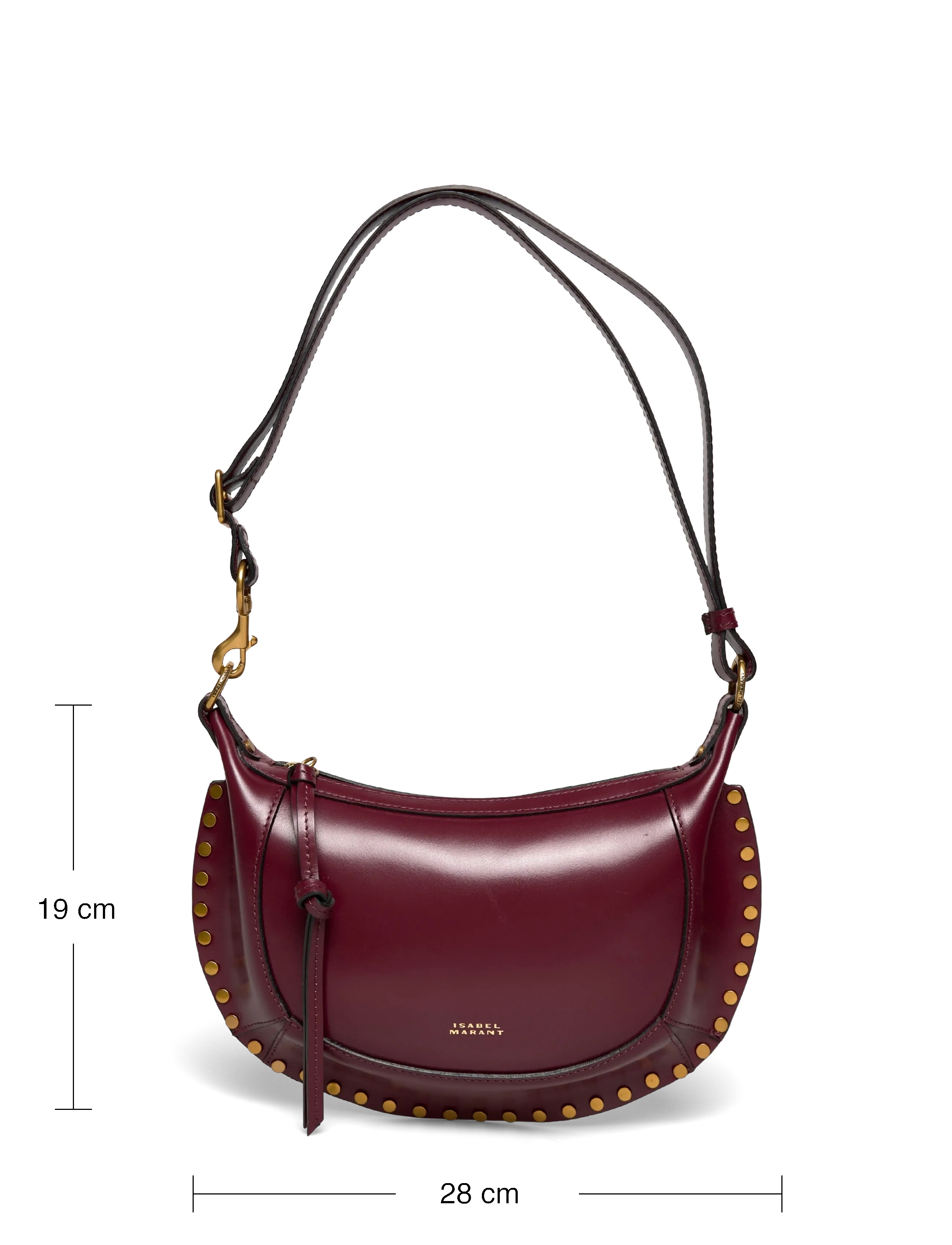 Isabel Marant - Oskan Moon leather shoulder bag - red - 3