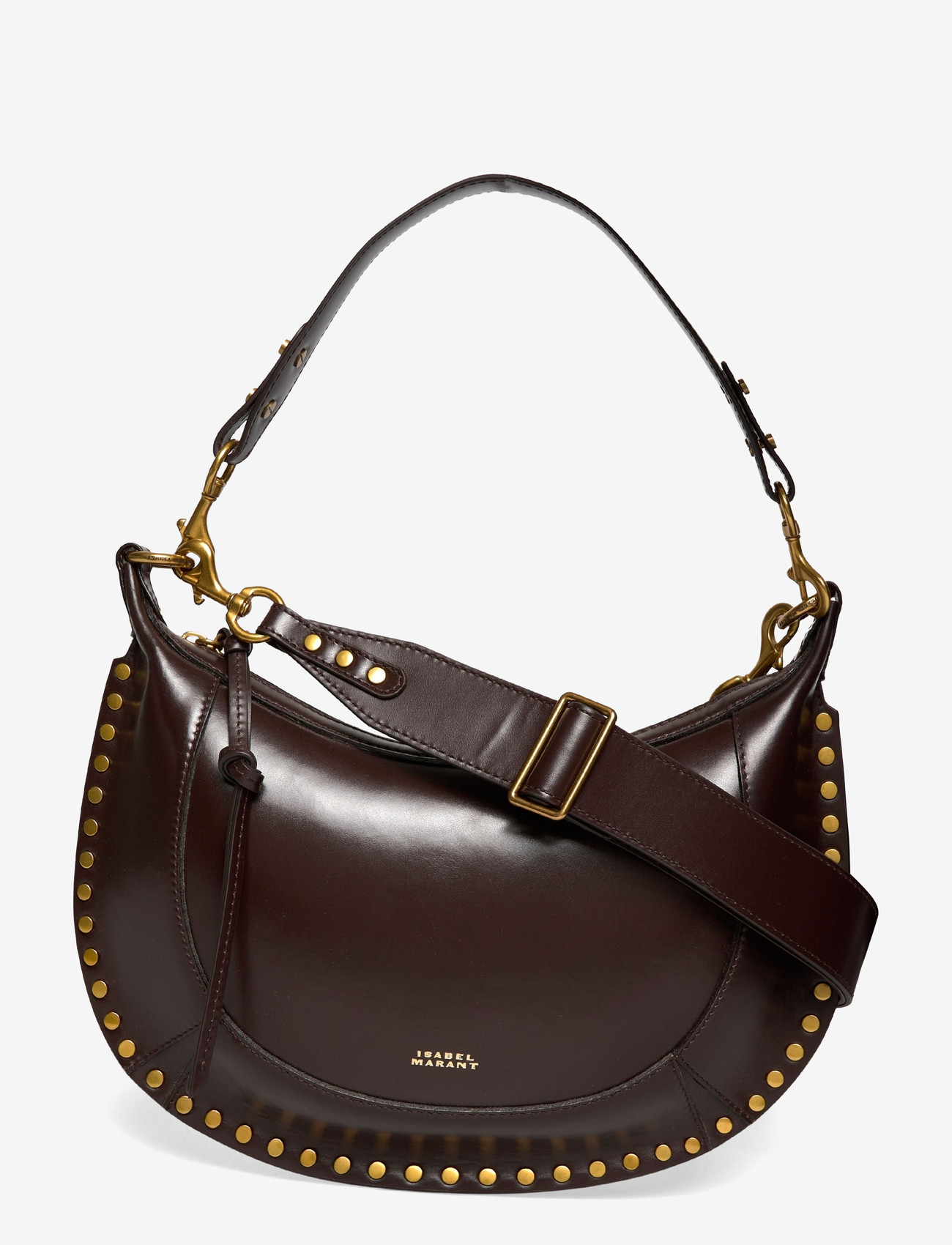 Isabel Marant - Oskan Moon leather shoulder bag - brown - 0