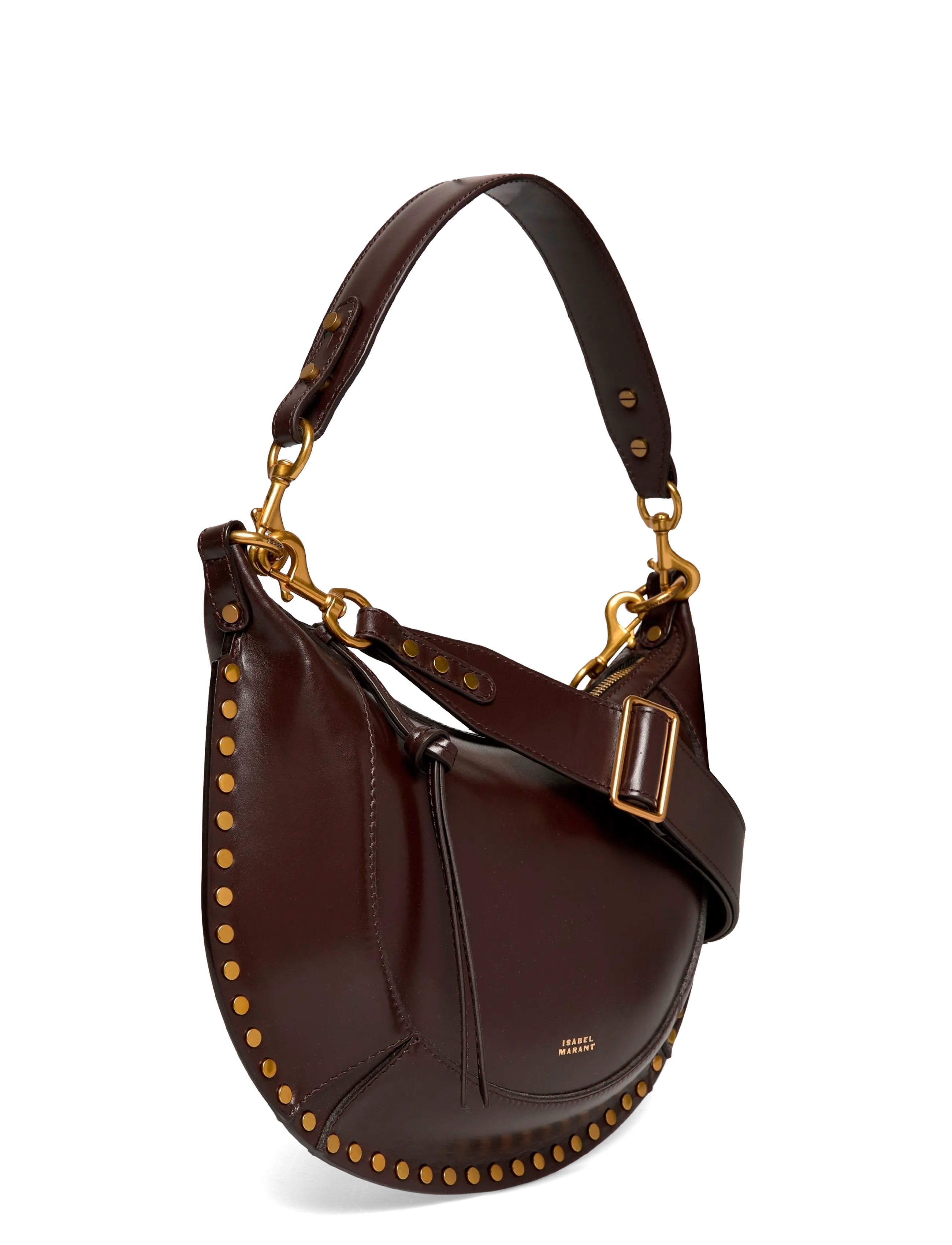 Isabel Marant - Oskan Moon leather shoulder bag - shoulder bags - brown - 2