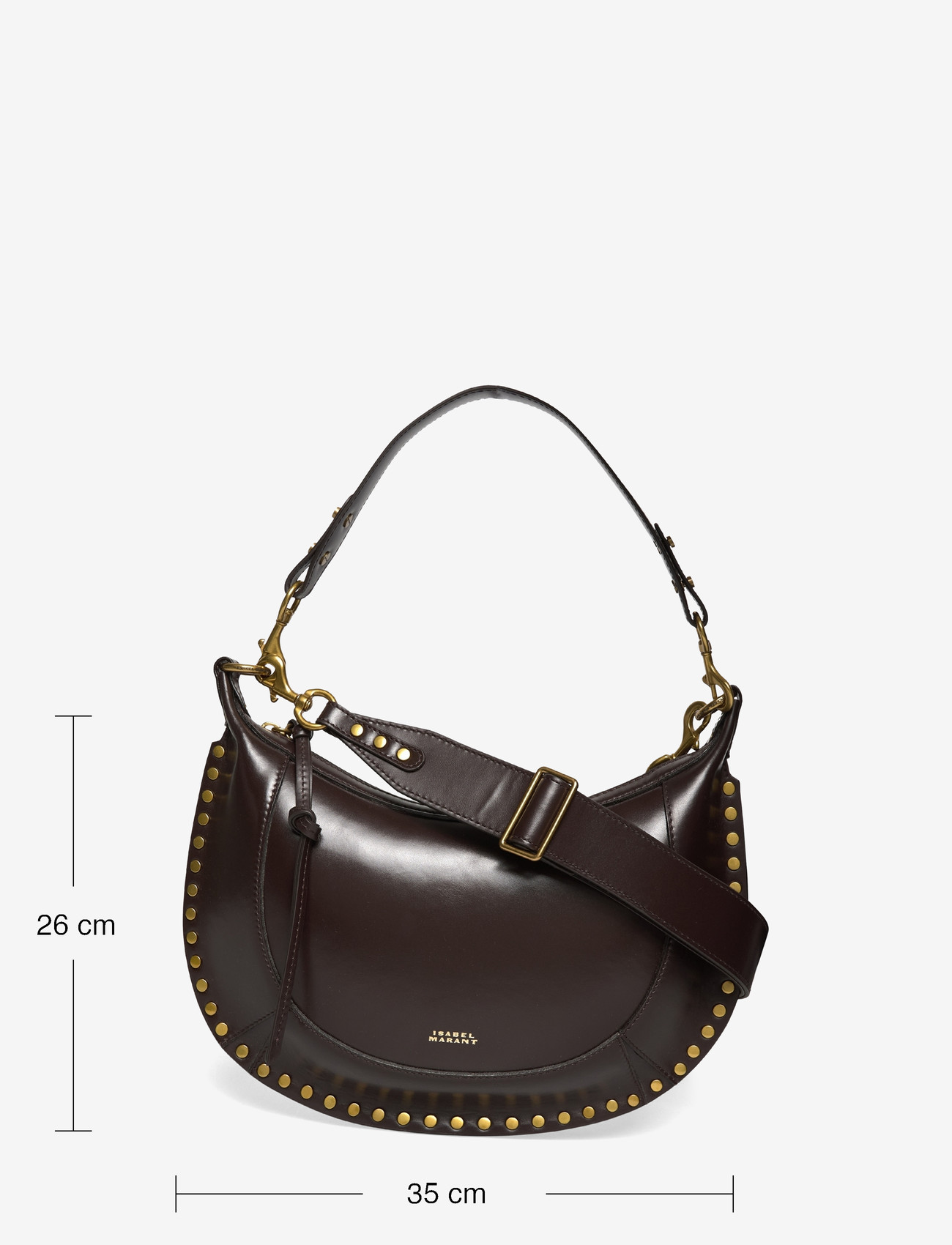 Isabel Marant - Oskan Moon leather shoulder bag - brown - 3