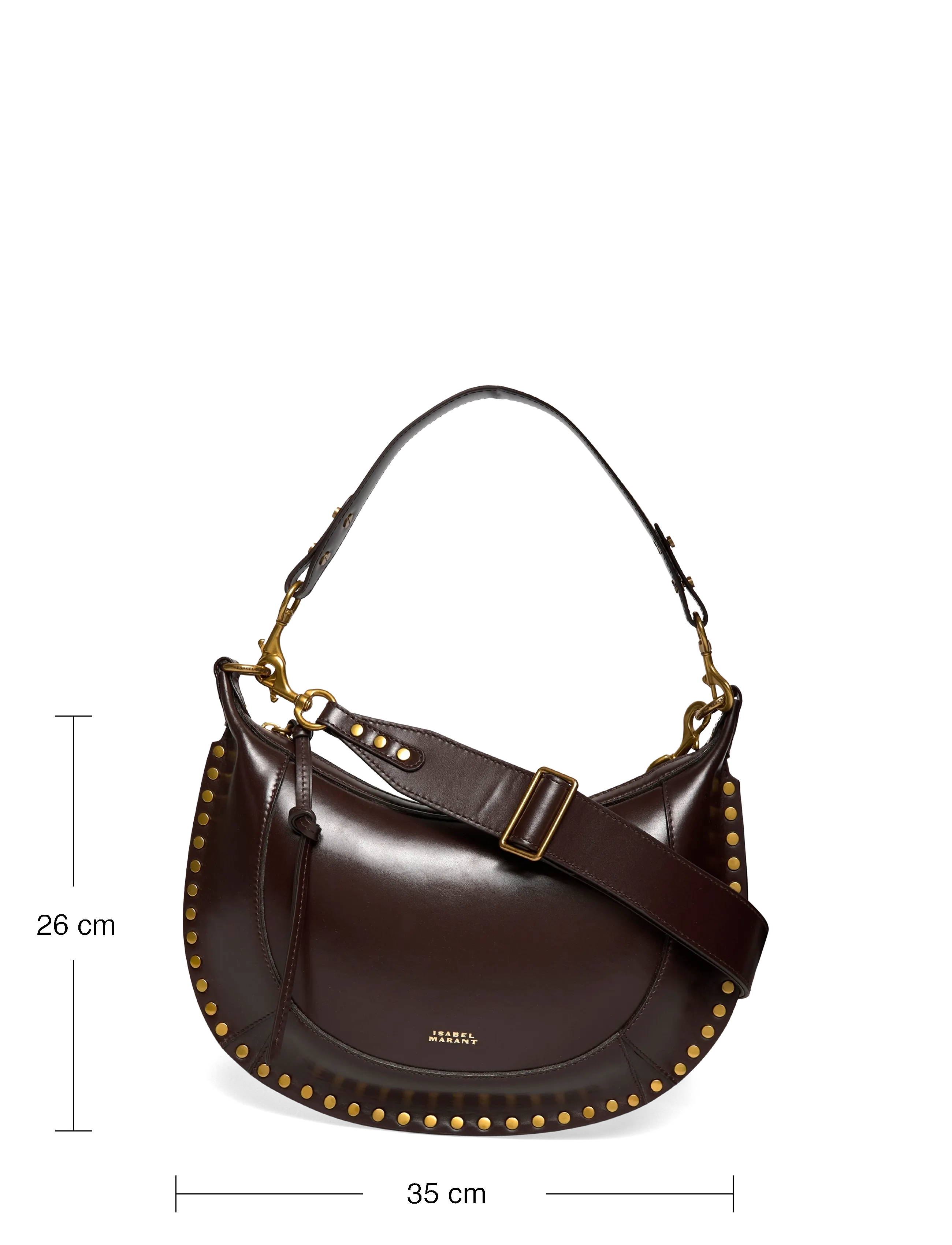 Isabel Marant - Oskan Moon leather shoulder bag - shoulder bags - brown - 3