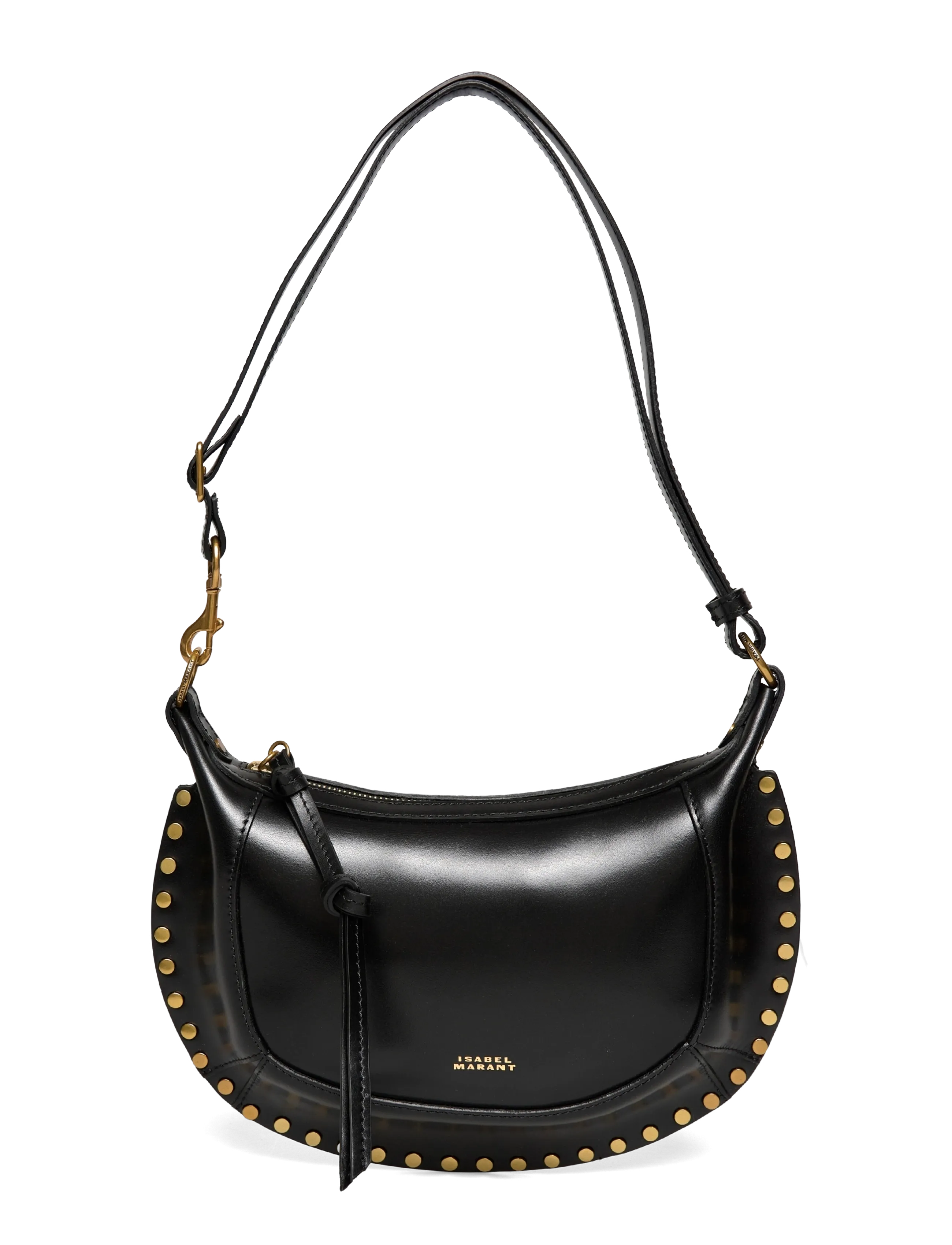Isabel Marant Oskan Moon leather shoulder bag - Bags - BLACK / black