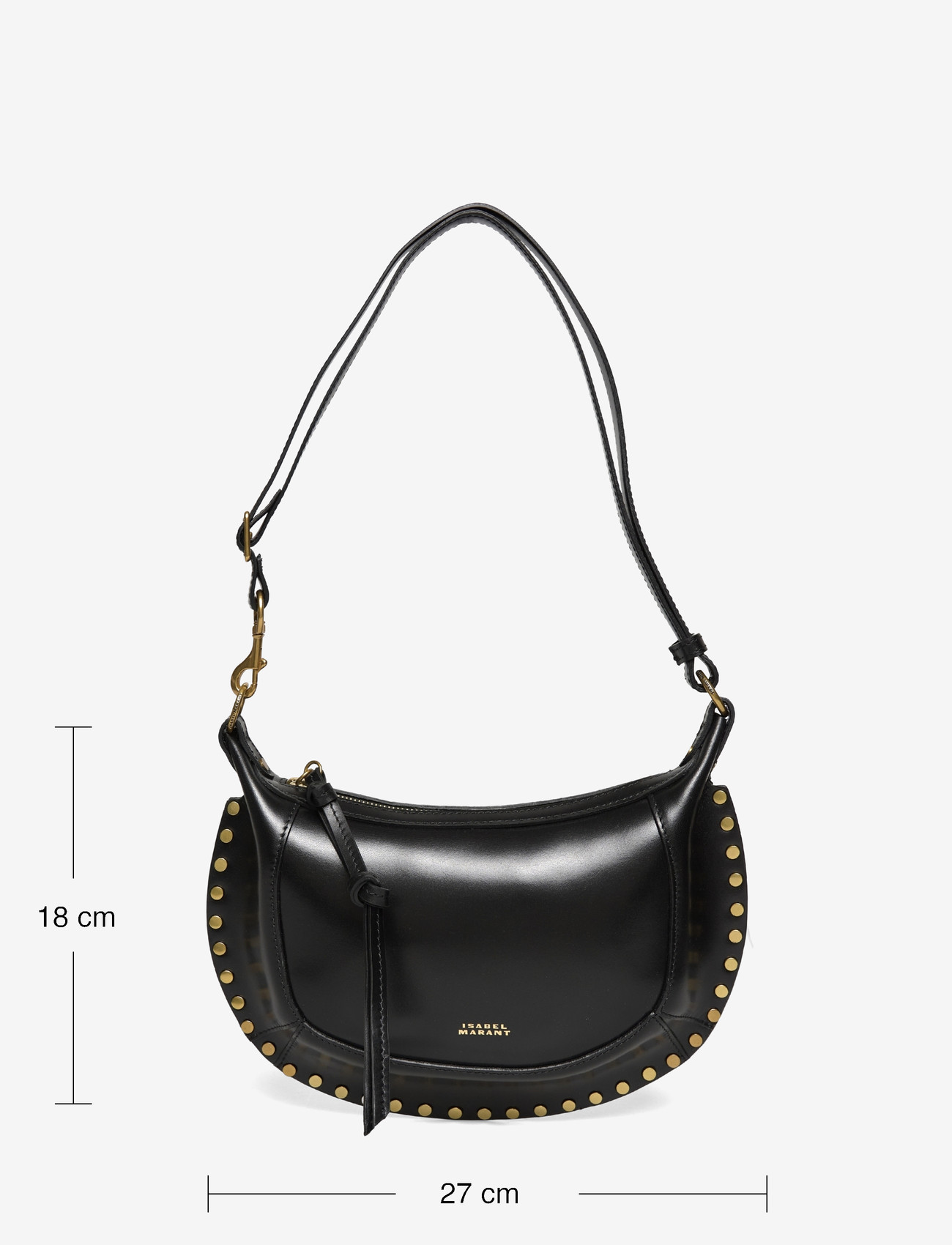Isabel Marant - Oskan Moon leather shoulder bag - mode trends - black - 3