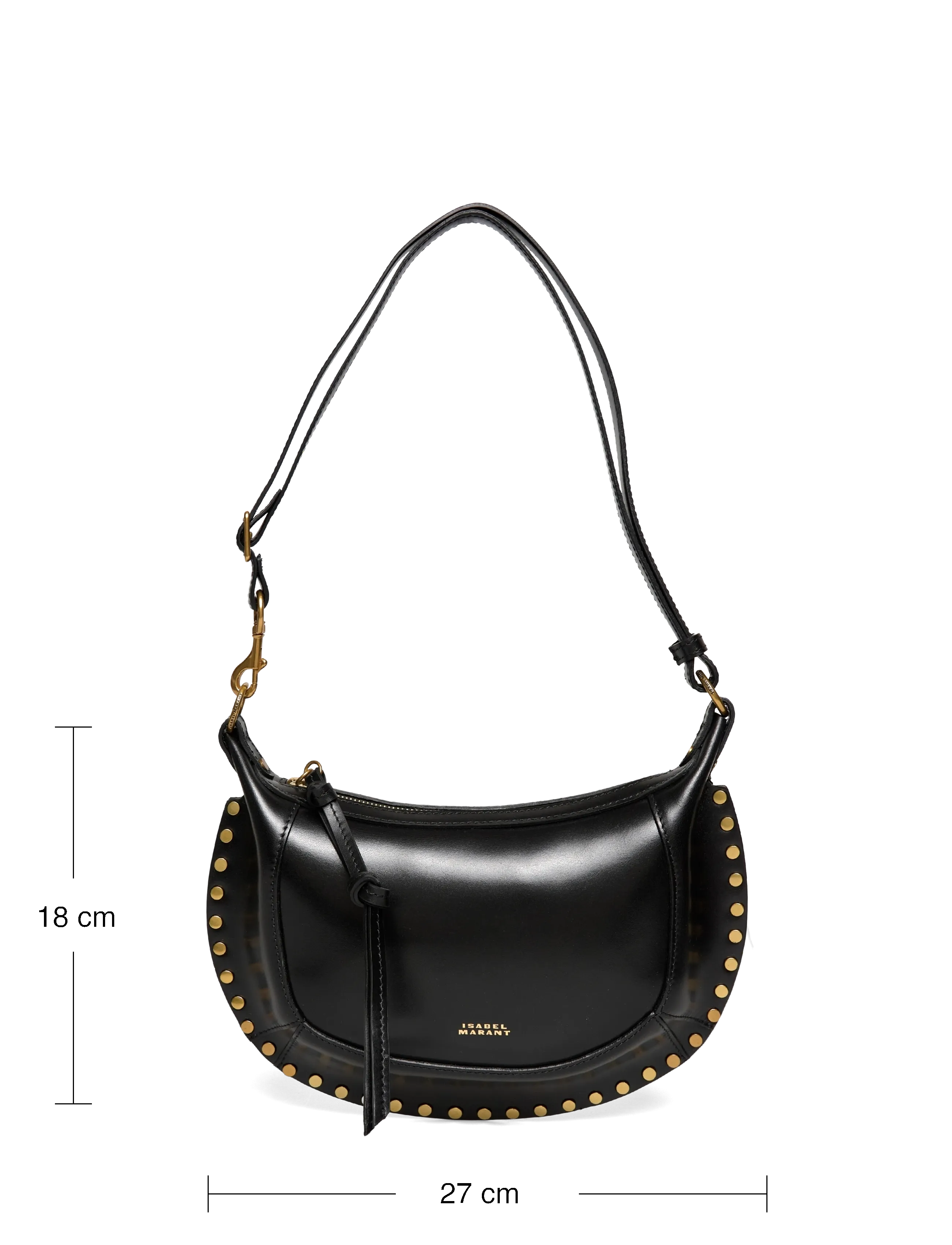 Isabel Marant - Oskan Moon leather shoulder bag - fashion trends - black - 3