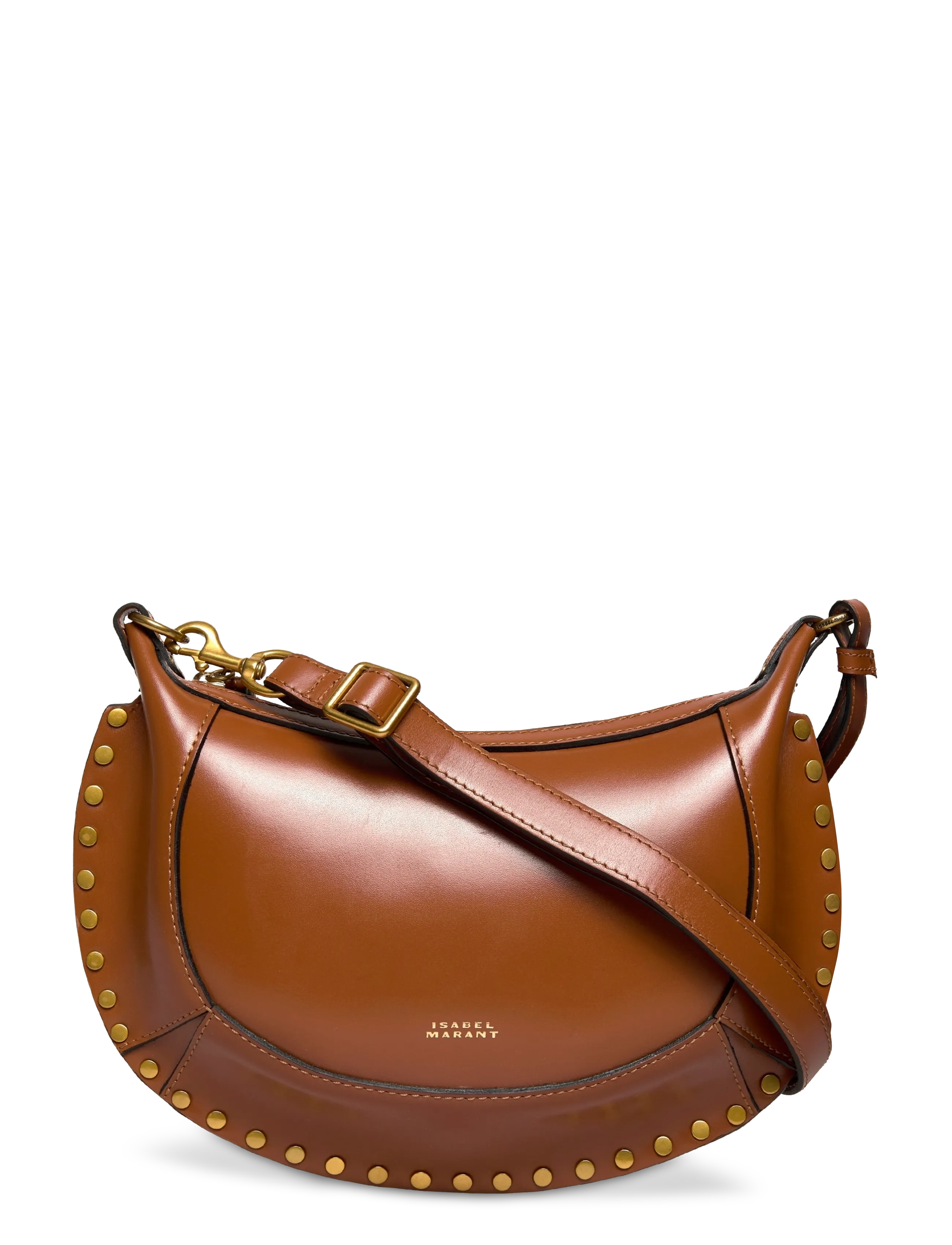 Isabel Marant Oskan Moon leather shoulder bag - Shoulder Bags - BROWN / brown