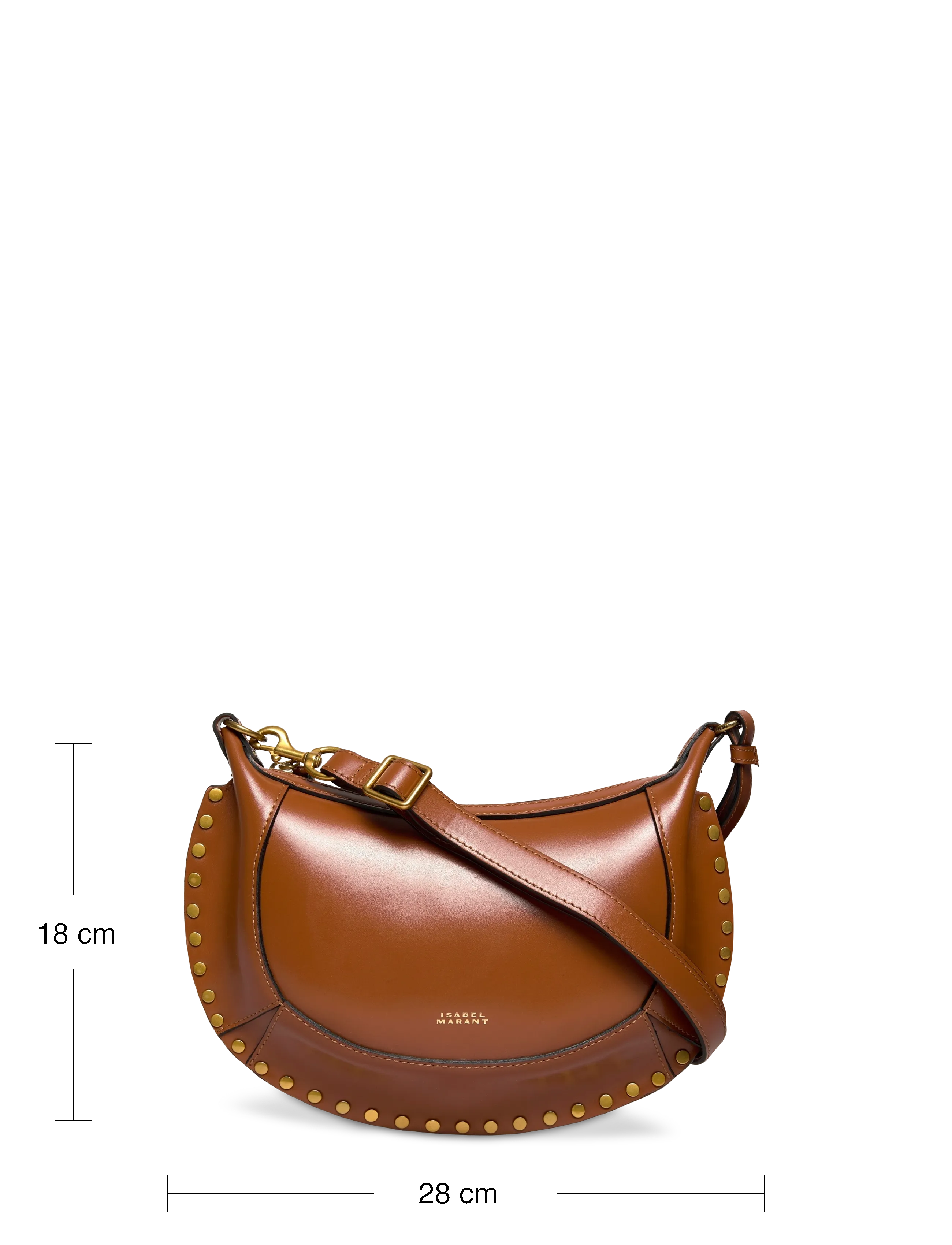 Isabel Marant - Oskan Moon leather shoulder bag - brown - 3