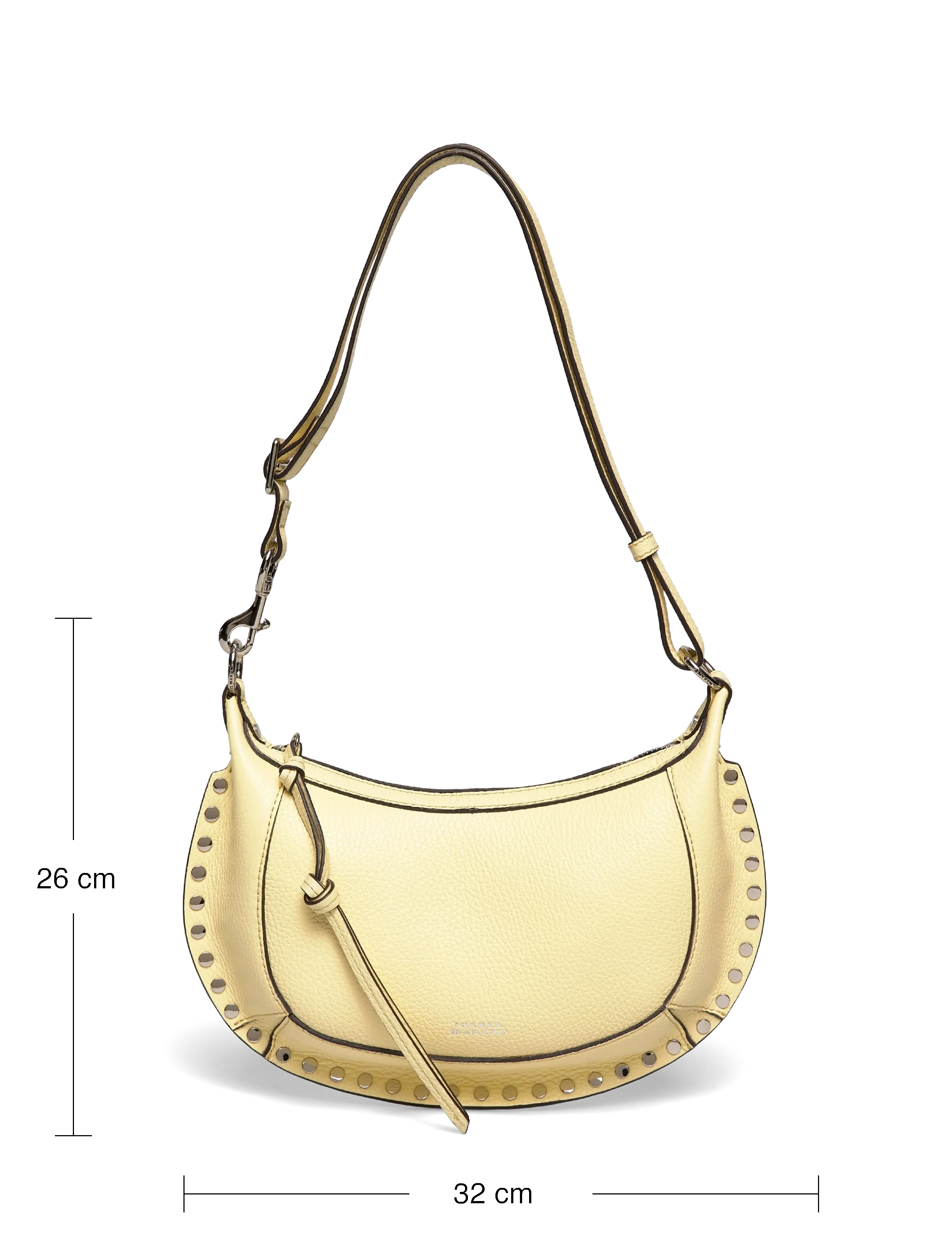 Isabel Marant - Oskan Moon leather shoulder bag - schoudertassen - beige - 3