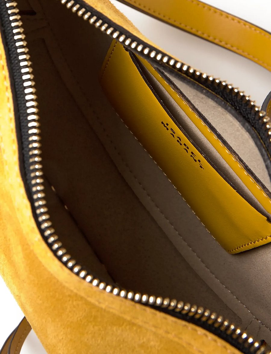 Isabel Marant - Oskan Moon leather shoulder bag - shoulder bags - yellow - 4