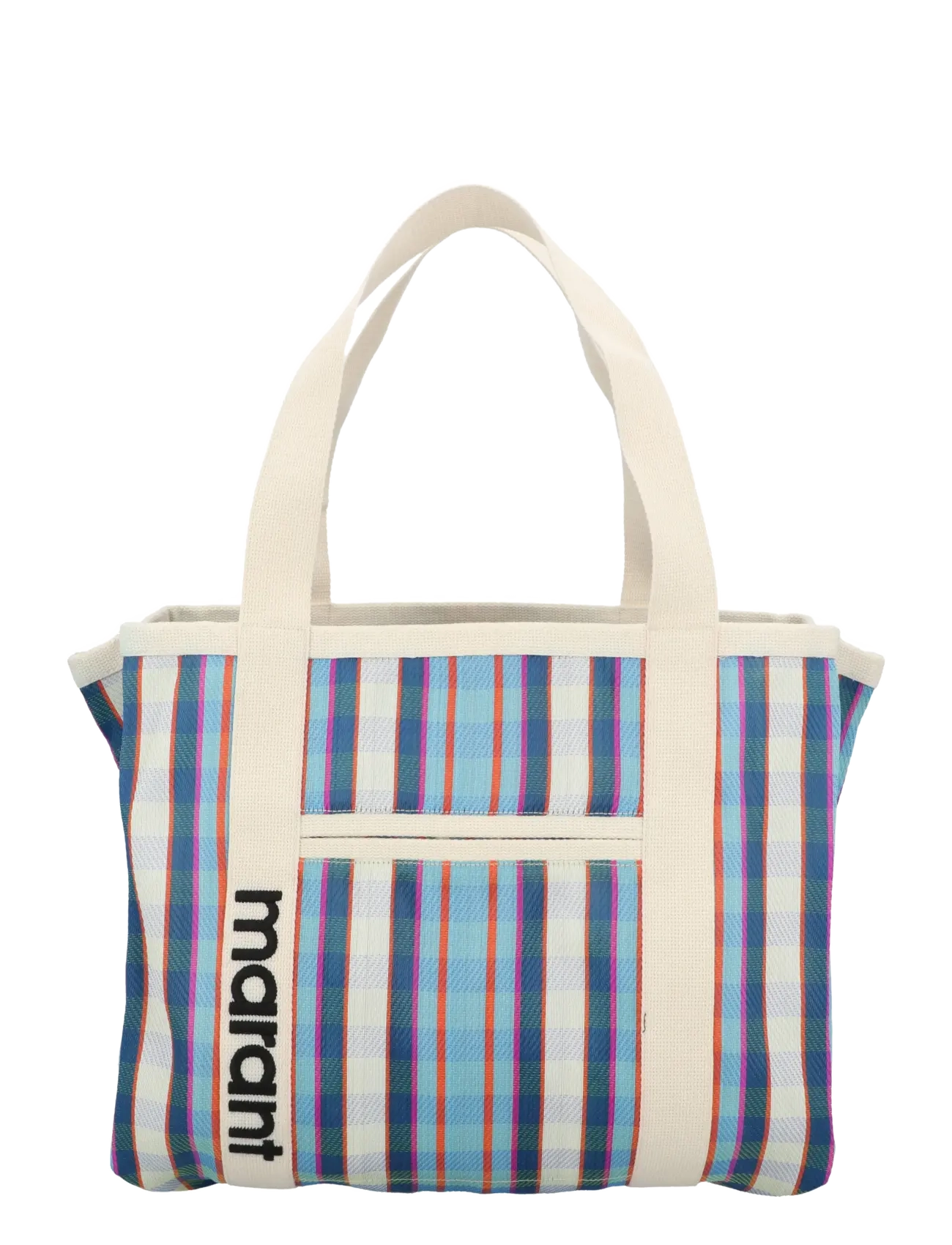 Isabel Marant Darwen Striped Nylon Shopper Tote - Shopper & Tote Bags - GREEN / blue