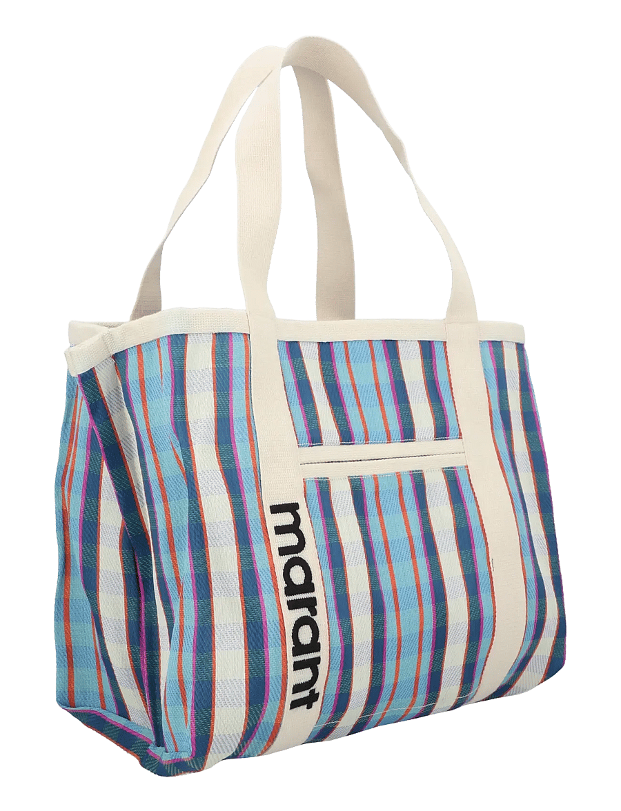 Isabel Marant - Darwen Striped Nylon Shopper Tote - shopper - green - 2