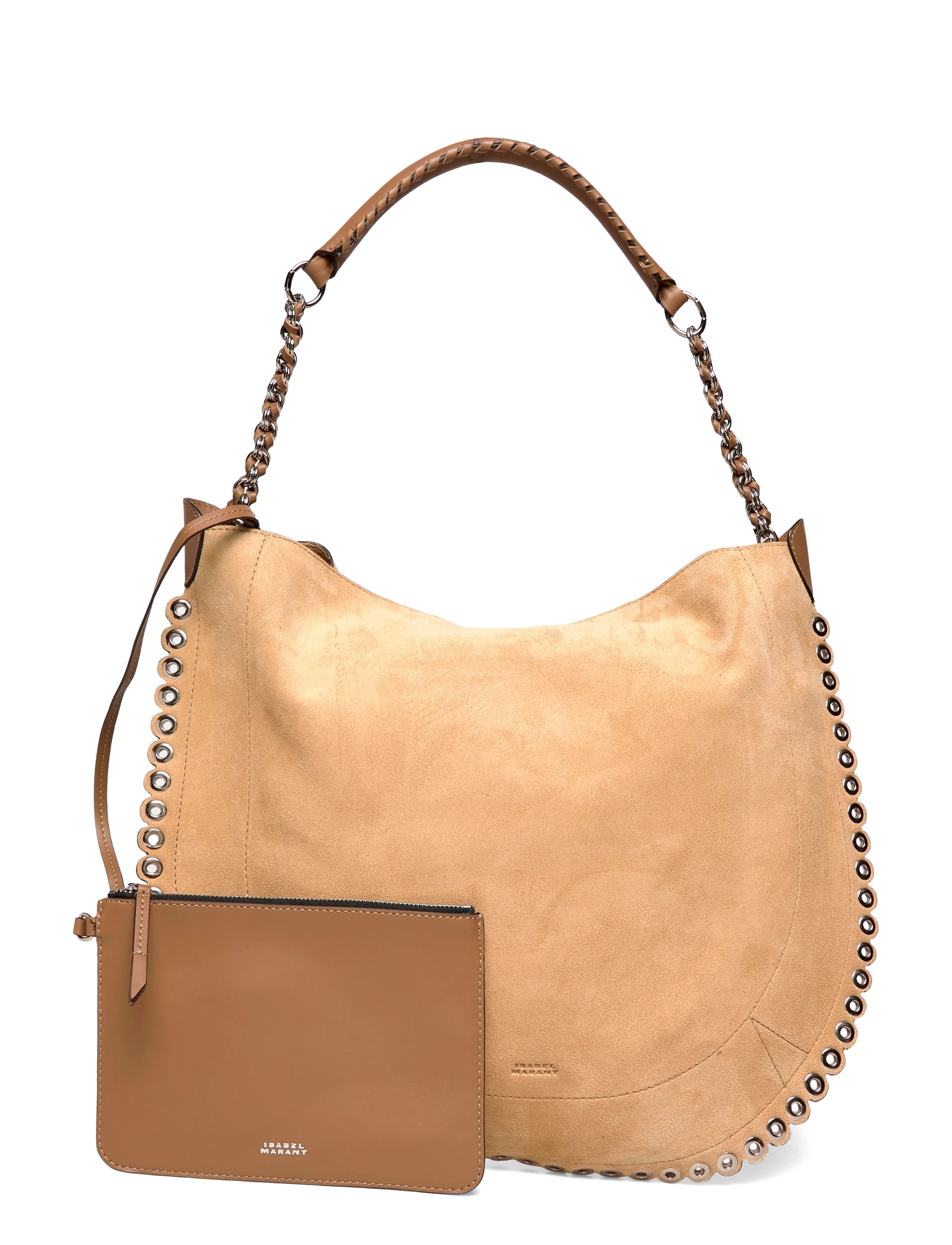 Isabel Marant Oskan Hobo Soft Shoulder Bag, One Size, Beige, Tasker > Små Skuldertasker-Crossbody-Tasker, Dame