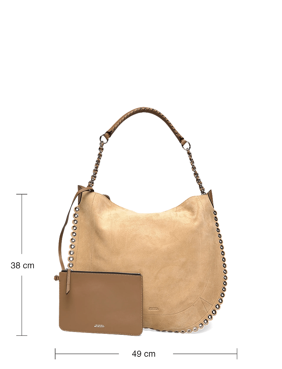 Isabel Marant - Oskan Hobo Soft Shoulder Bag - Õlakotid - beige - 3