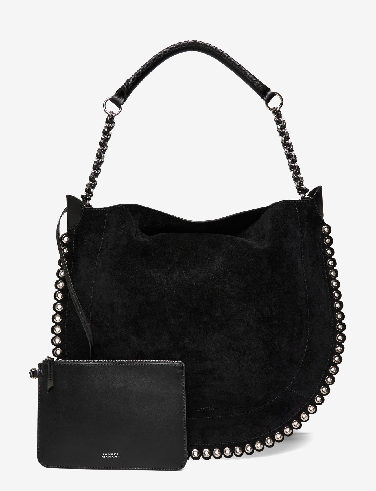 Isabel Marant - Oskan Suede Hobo Bag - shoulder bags - black - 0