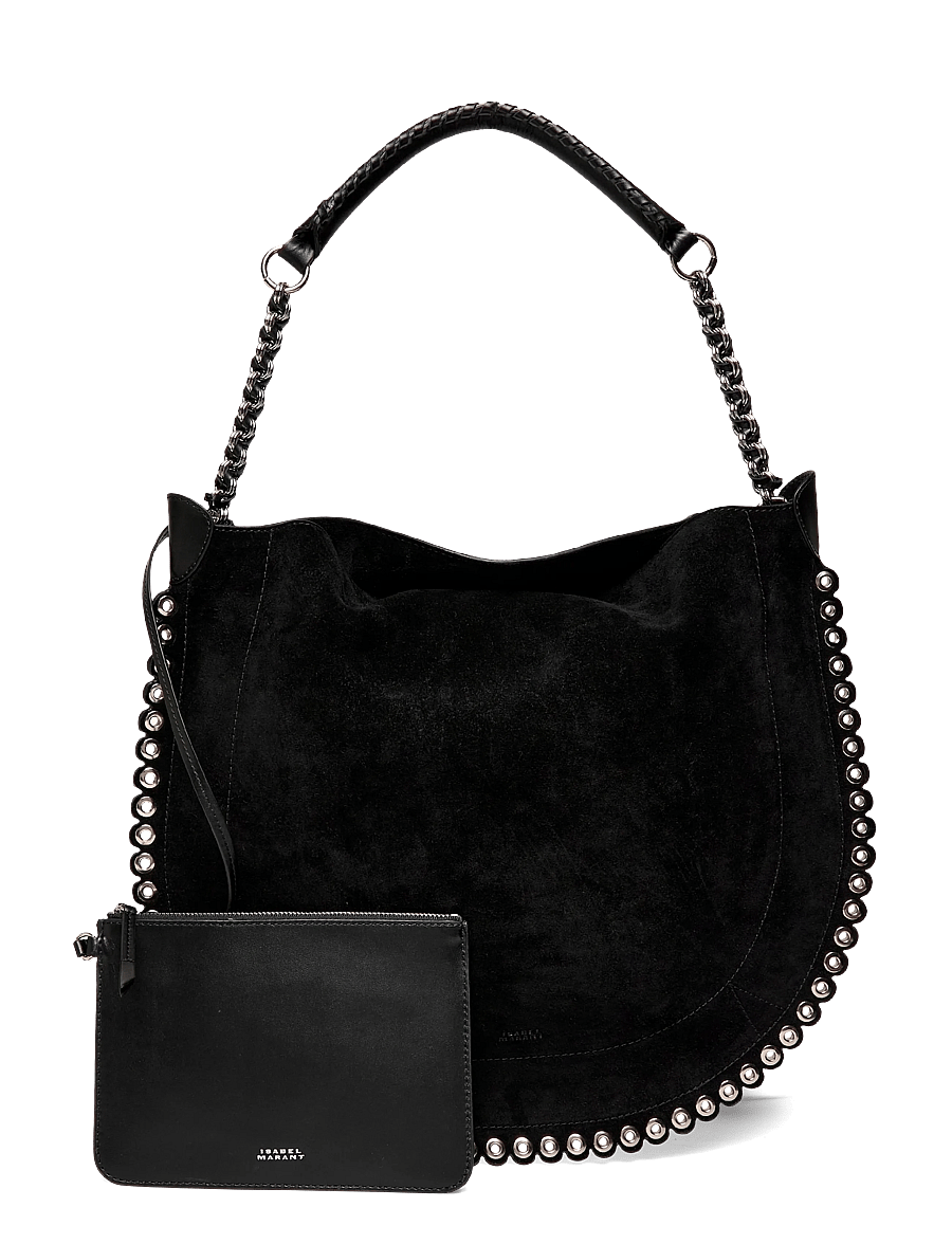 Isabel Marant - Oskan Suede Hobo Bag - schultertaschen - black - 0