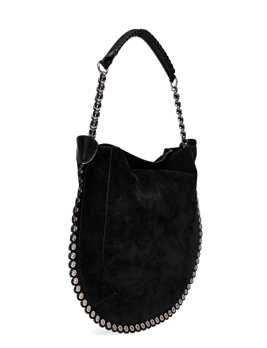 Isabel Marant - Oskan Suede Hobo Bag - schultertaschen - black - 2