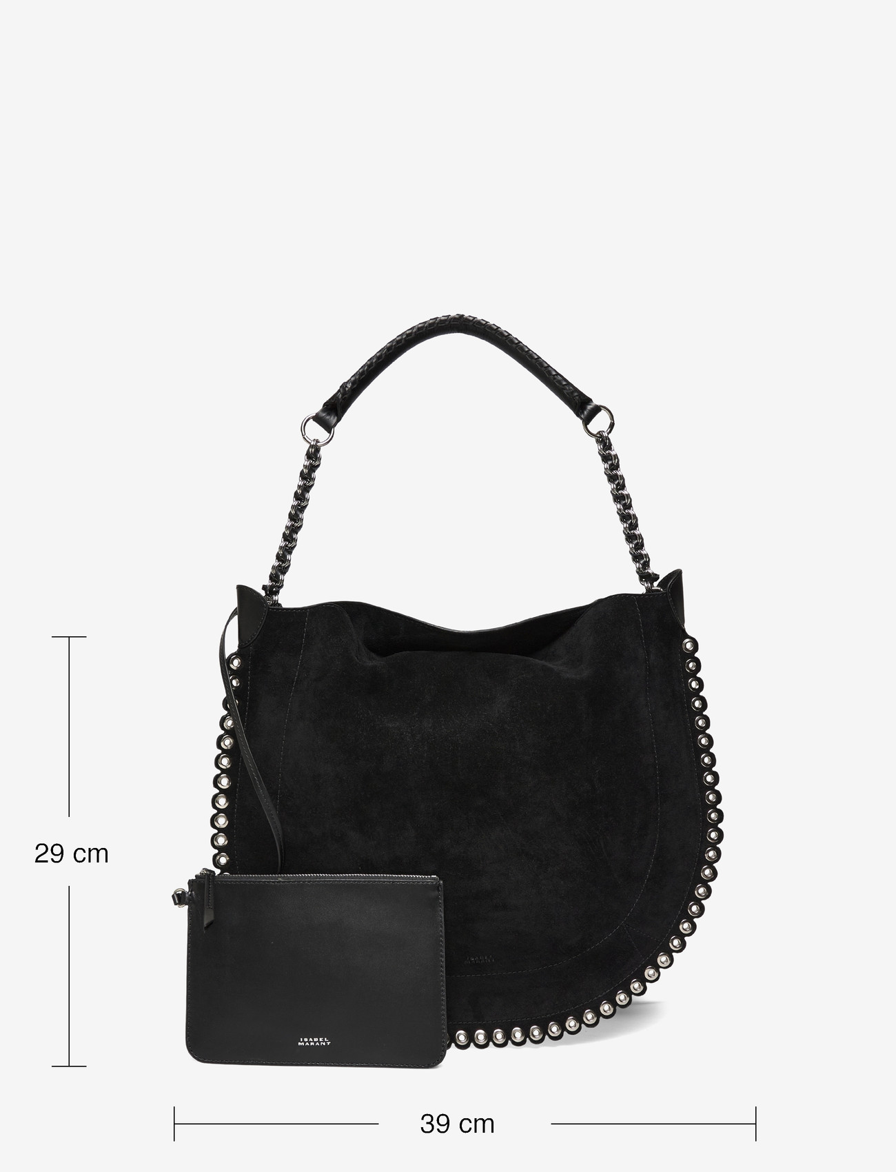 Isabel Marant - Oskan Suede Hobo Bag - shoulder bags - black - 3
