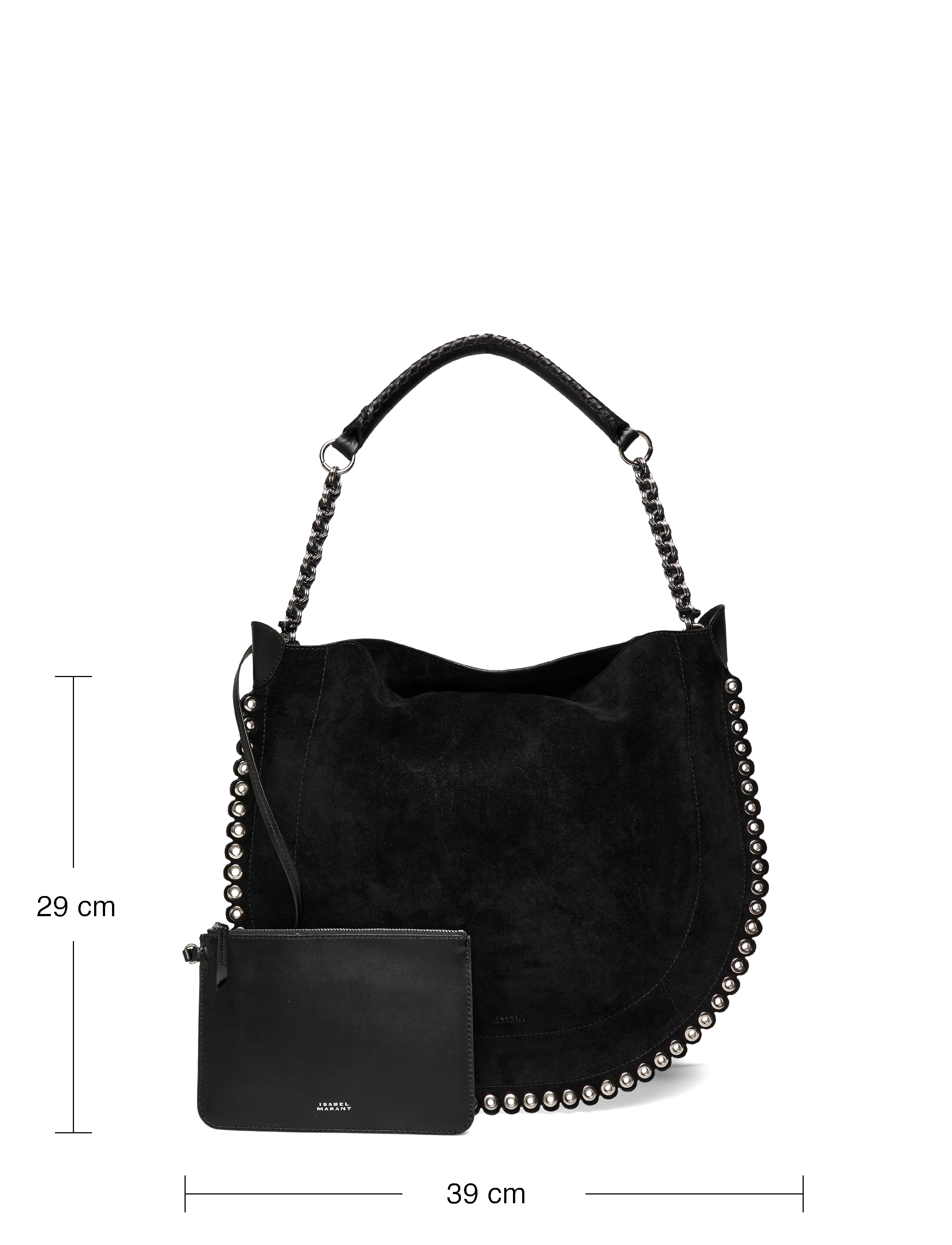 Isabel Marant - Oskan Suede Hobo Bag - Õlakotid - black - 3