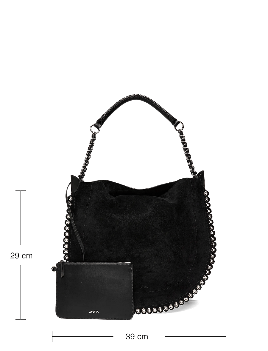 Isabel Marant - Oskan Suede Hobo Bag - schultertaschen - black - 3