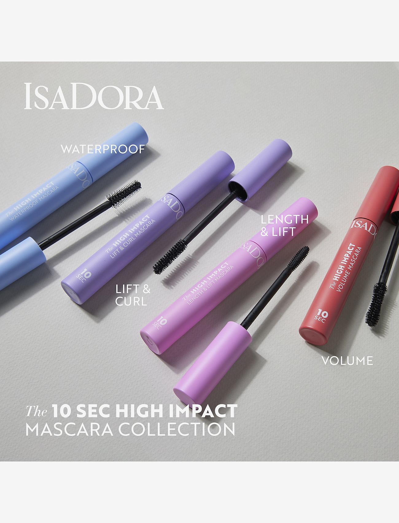 IsaDora - 10 Sec High Imp Length & Lift Mascara 01 Black 9 ML - smink - black - 5
