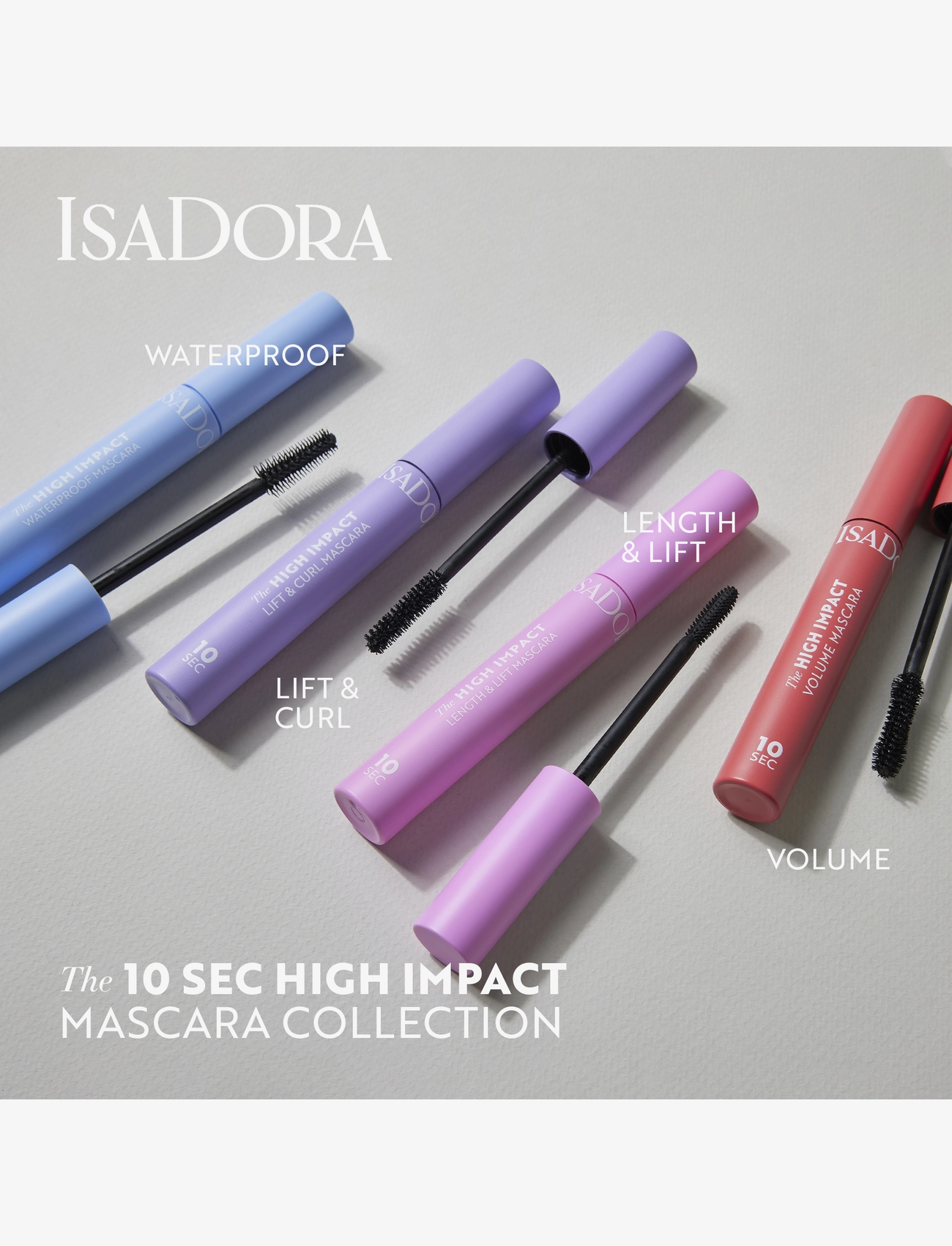 IsaDora - 10 Sec High Imp Waterproof Mascara 01 Black 9 ML - Ögon & bryn  - black - 5